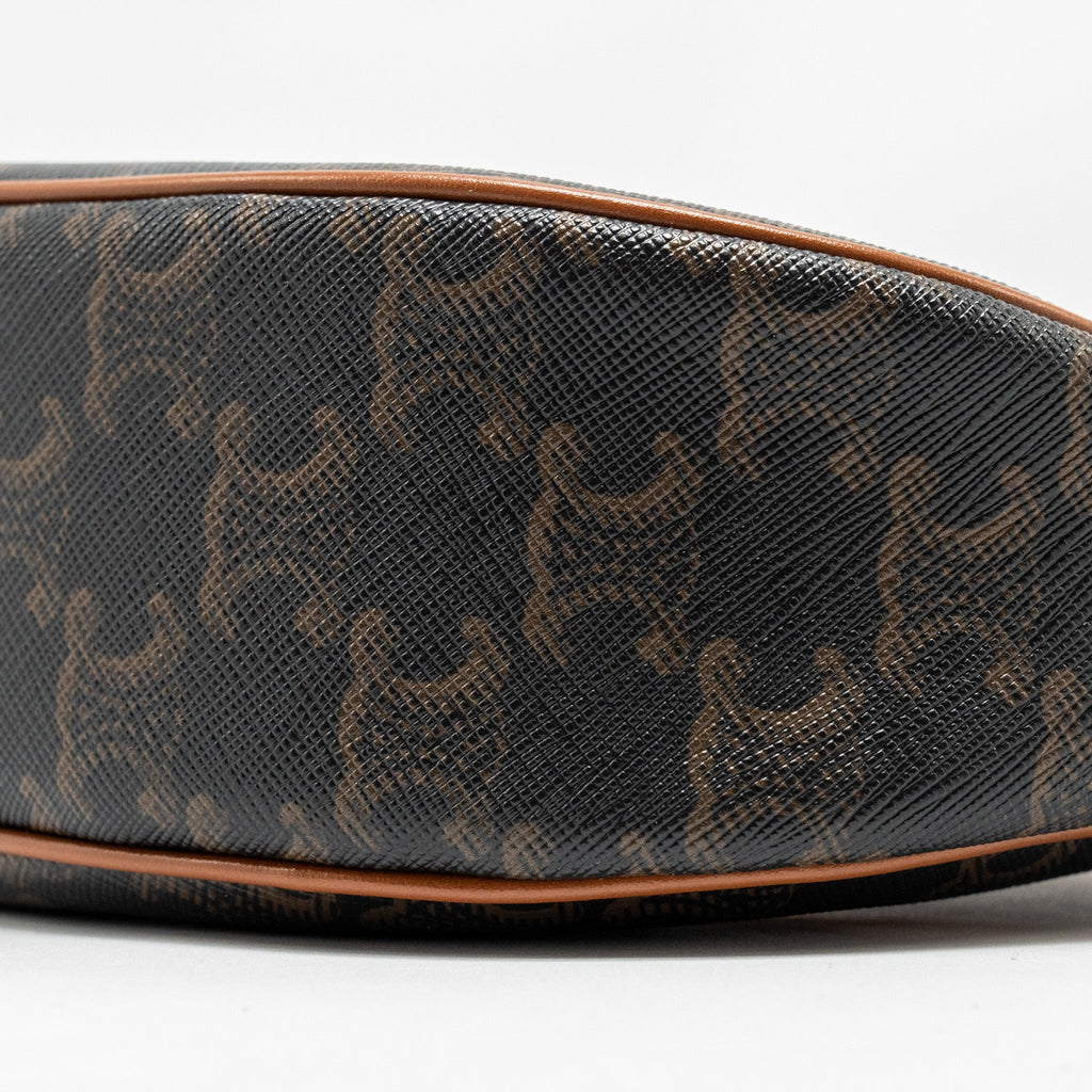 CELINE AVA BAG TRIOMPHE CANVAS / CALFSKIN BROWN GHW