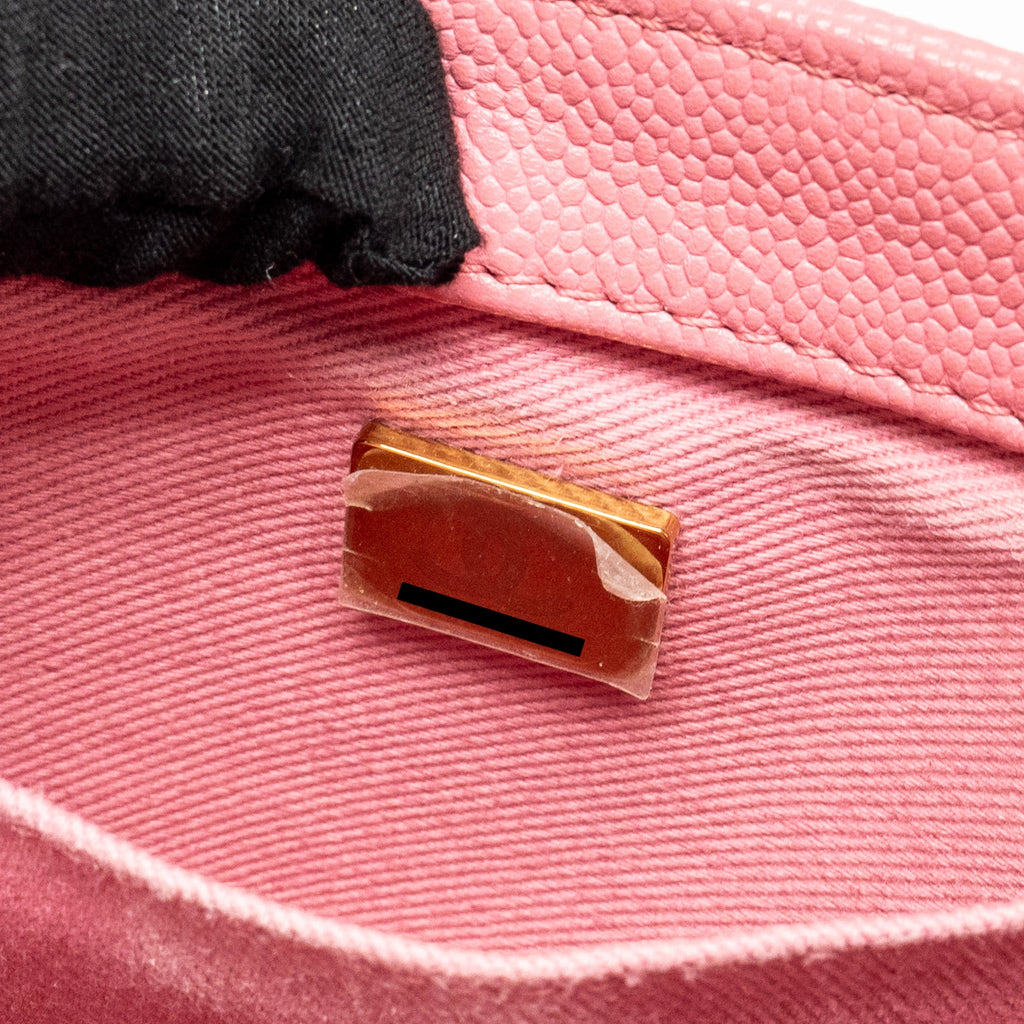 CHANEL SMALL BUSINESS AFFINITY CAVIAR PINK LGHW(MICROCHIP)