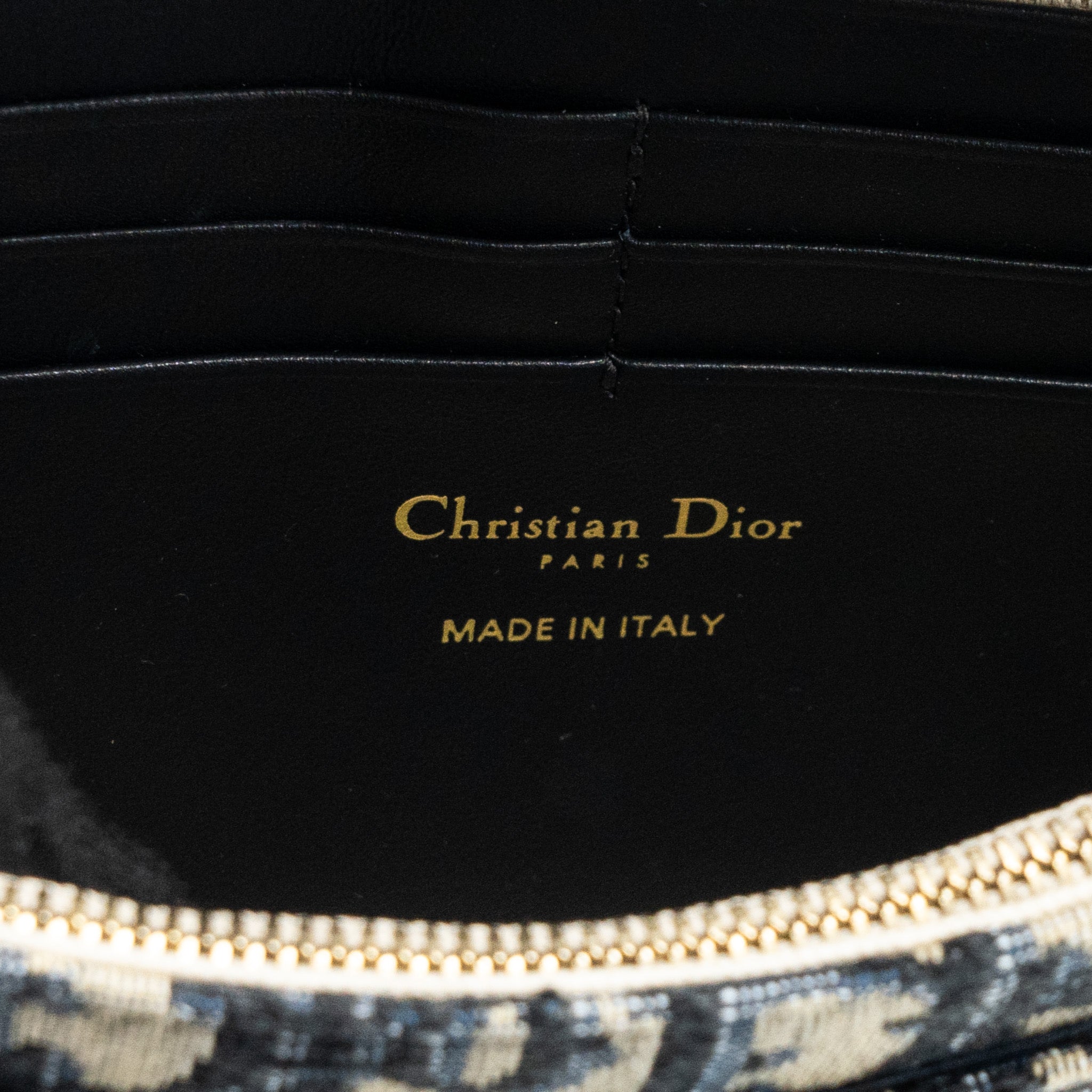 DIOR SADDLE POUCH BLUE DIOR OBLIQUE JACQUARD CANVAS GHW