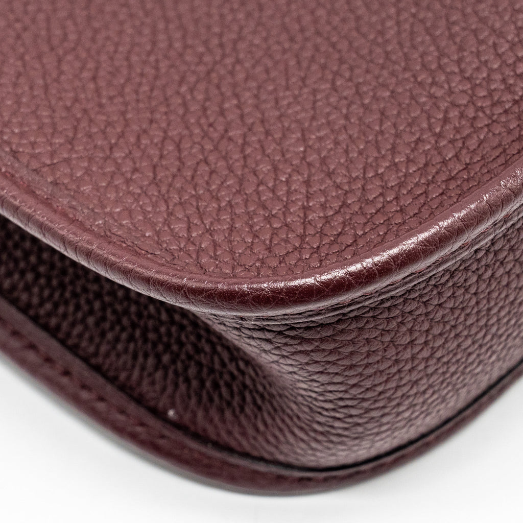HERMES MINI EVELYNE TAURILLON MAURICE BORDEAUX GHW