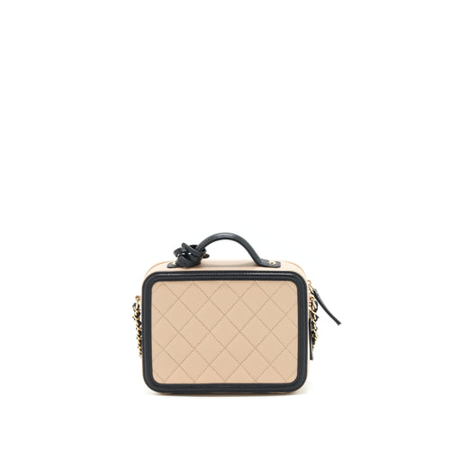 CHANEL VANITY FILIGREE CAVIAR BEIGE&BLACK LGHW