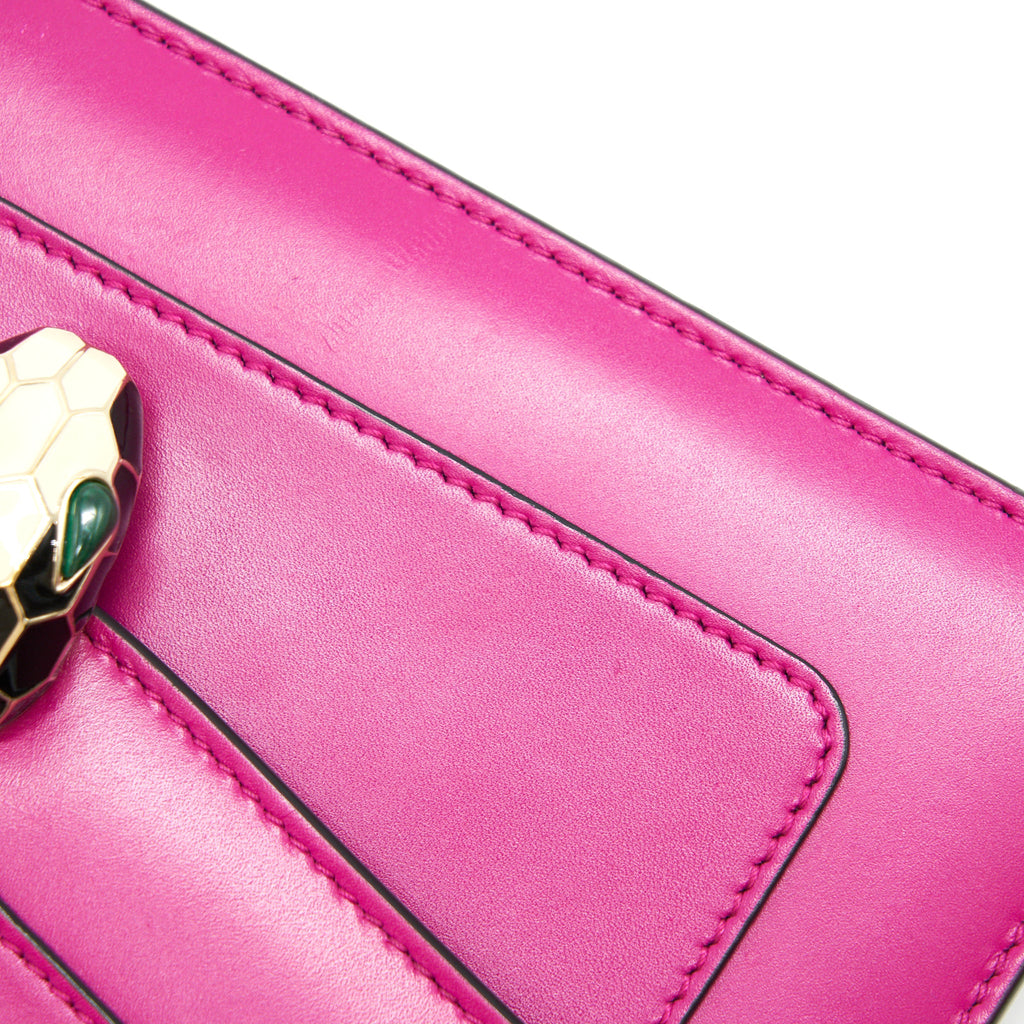 BVLGARI SERPENTI FOREVER CROSSBODY FLAP BAG IN DARK PINK