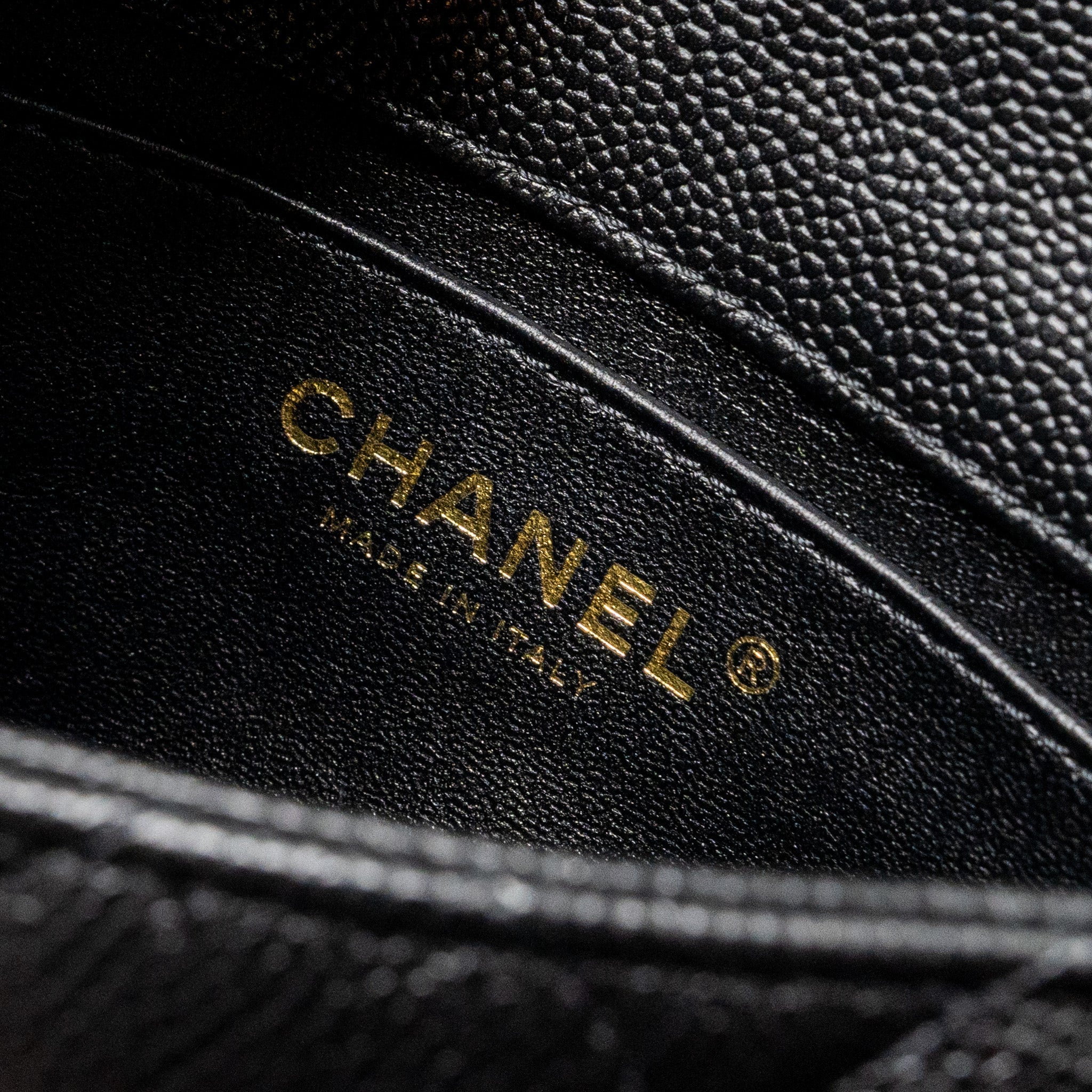CHANEL 23P MINI COCO LOVE FLAP BAG CAVIAR BLACK GHW (MICROCHIP)