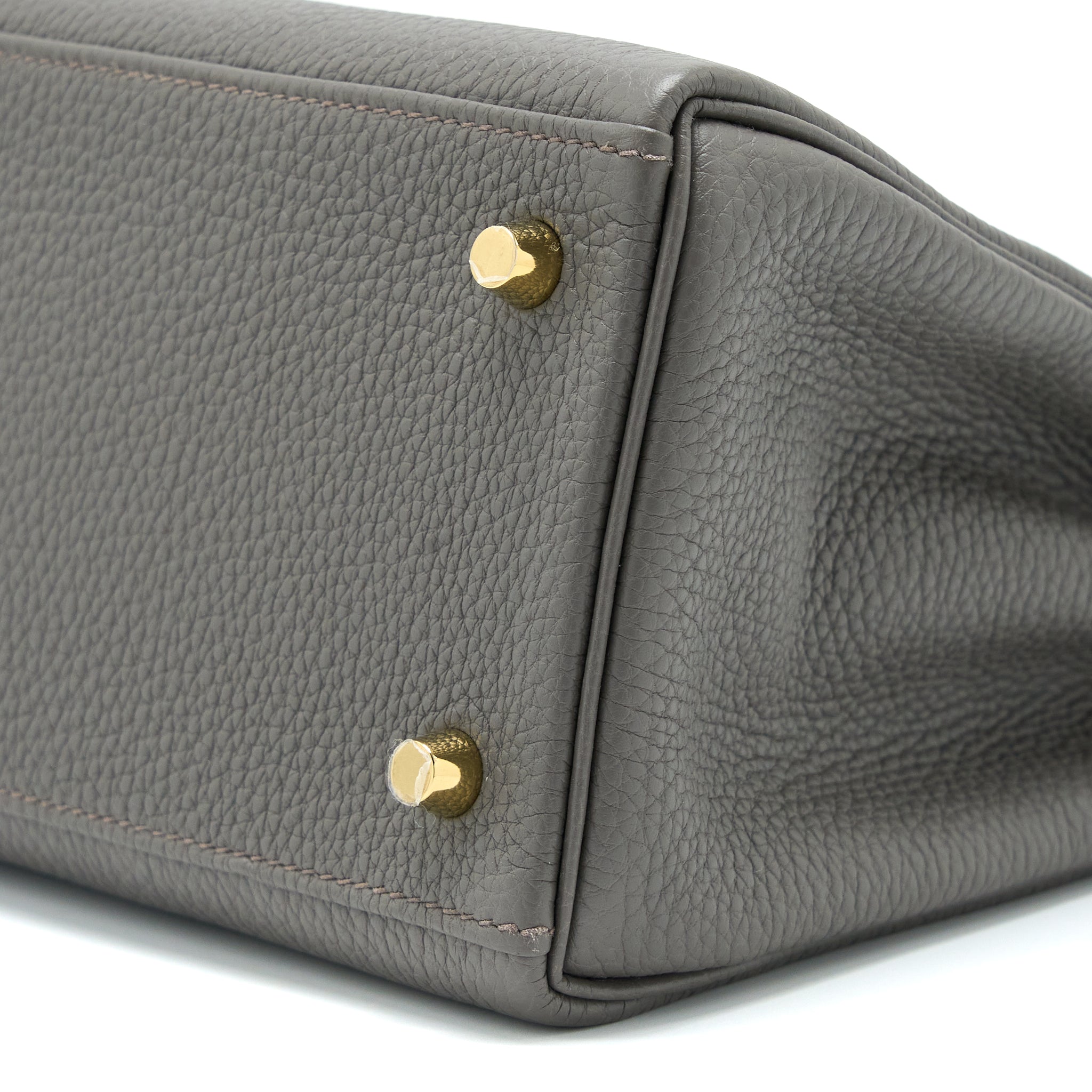HERMES KELLY 28 TOGO GRIS ETAIN GHW