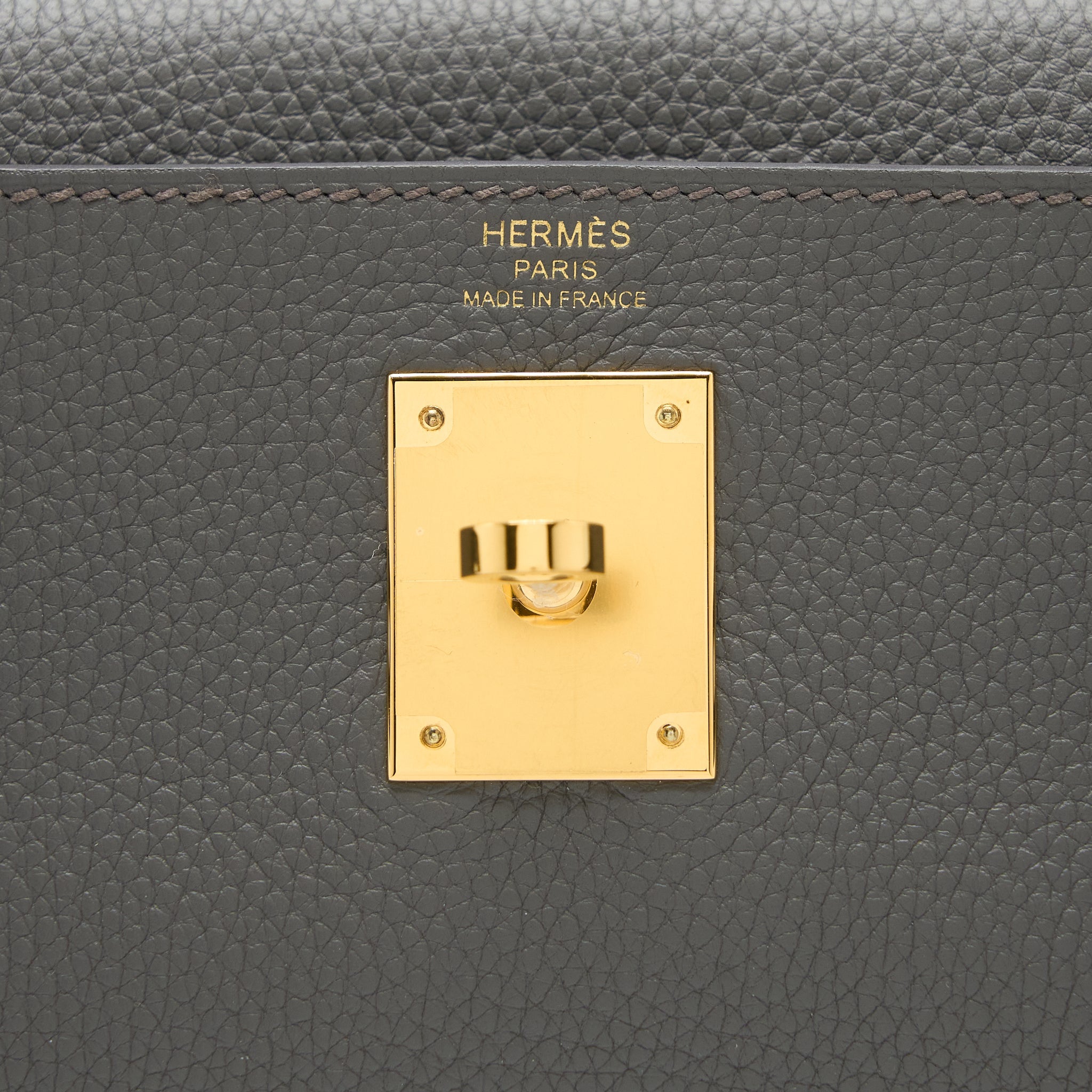 HERMES KELLY 28 TOGO GRIS ETAIN GHW
