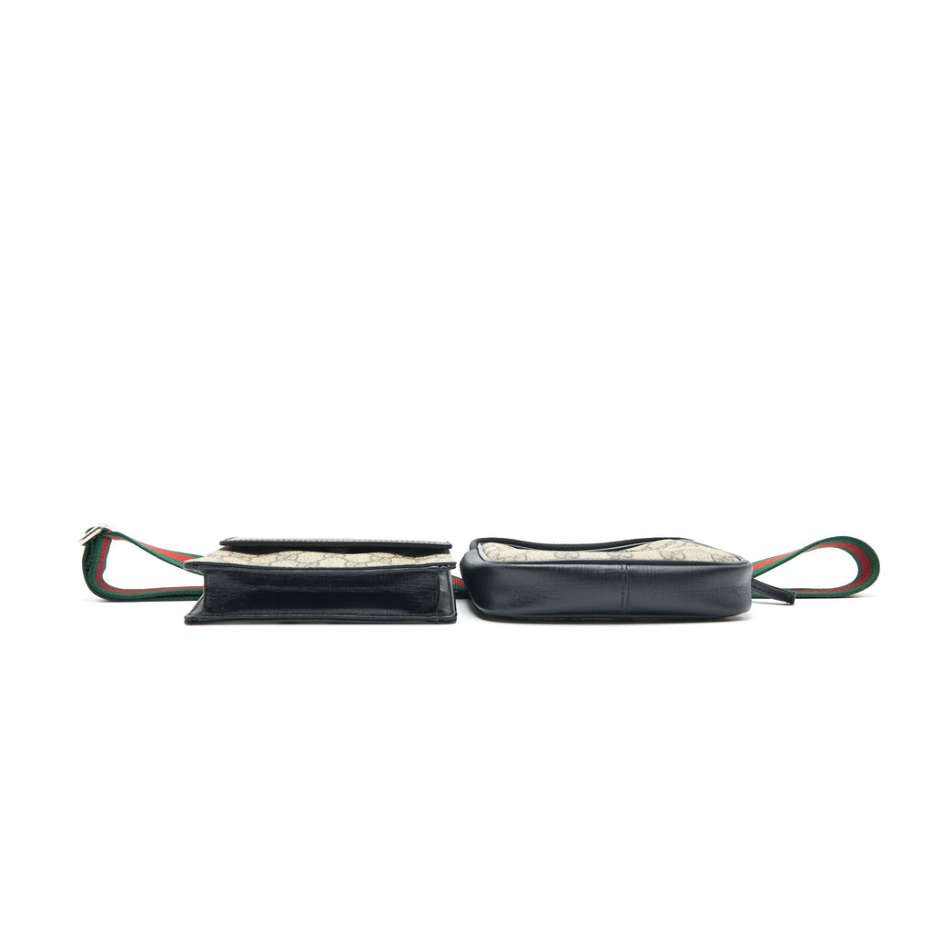 GUCCI GG SUPREME WEB WAIST STRAP BELT BAG