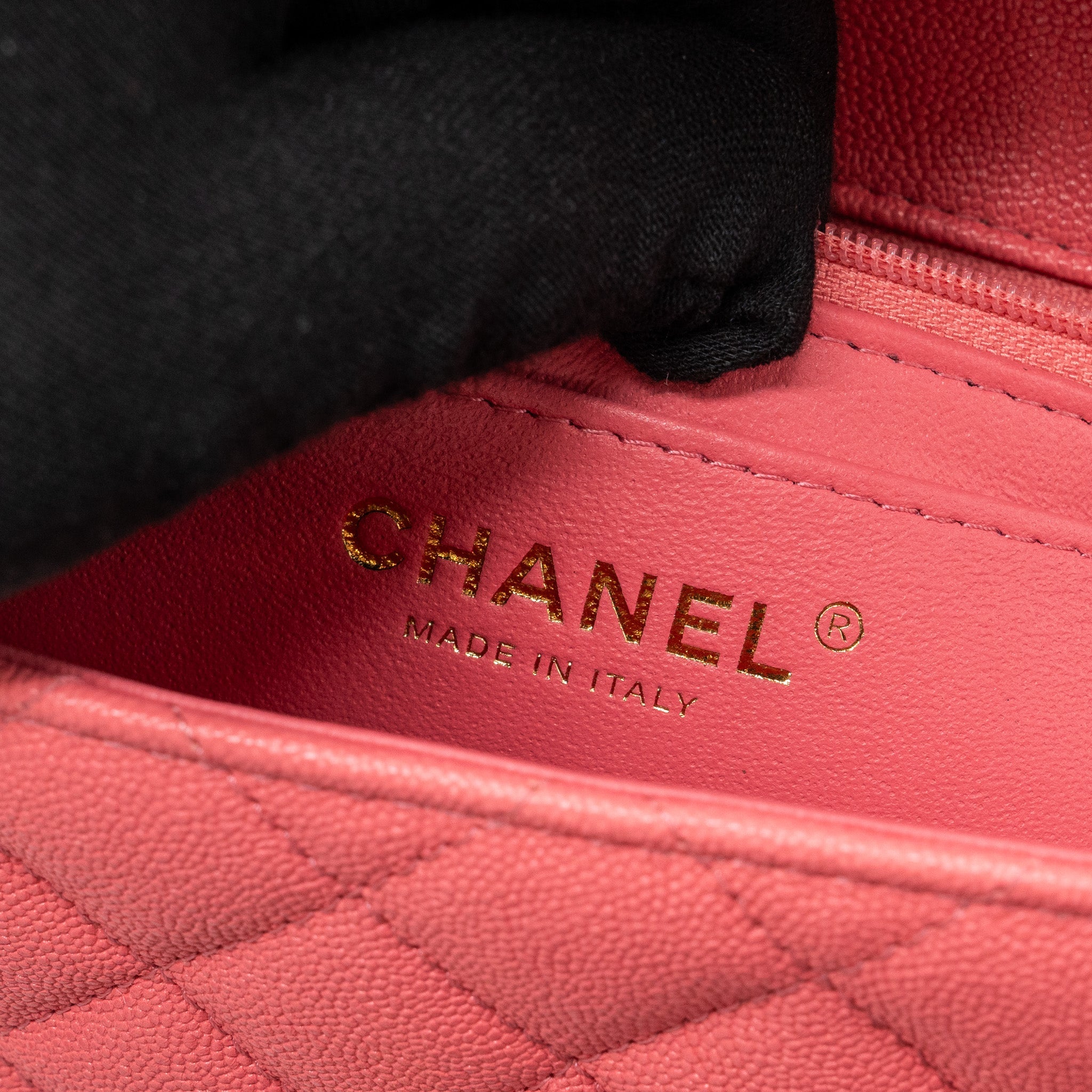 CHANEL TOP HANDLE MINI RECTANGULAR FLAP BAG CAVIAR PINK GHW