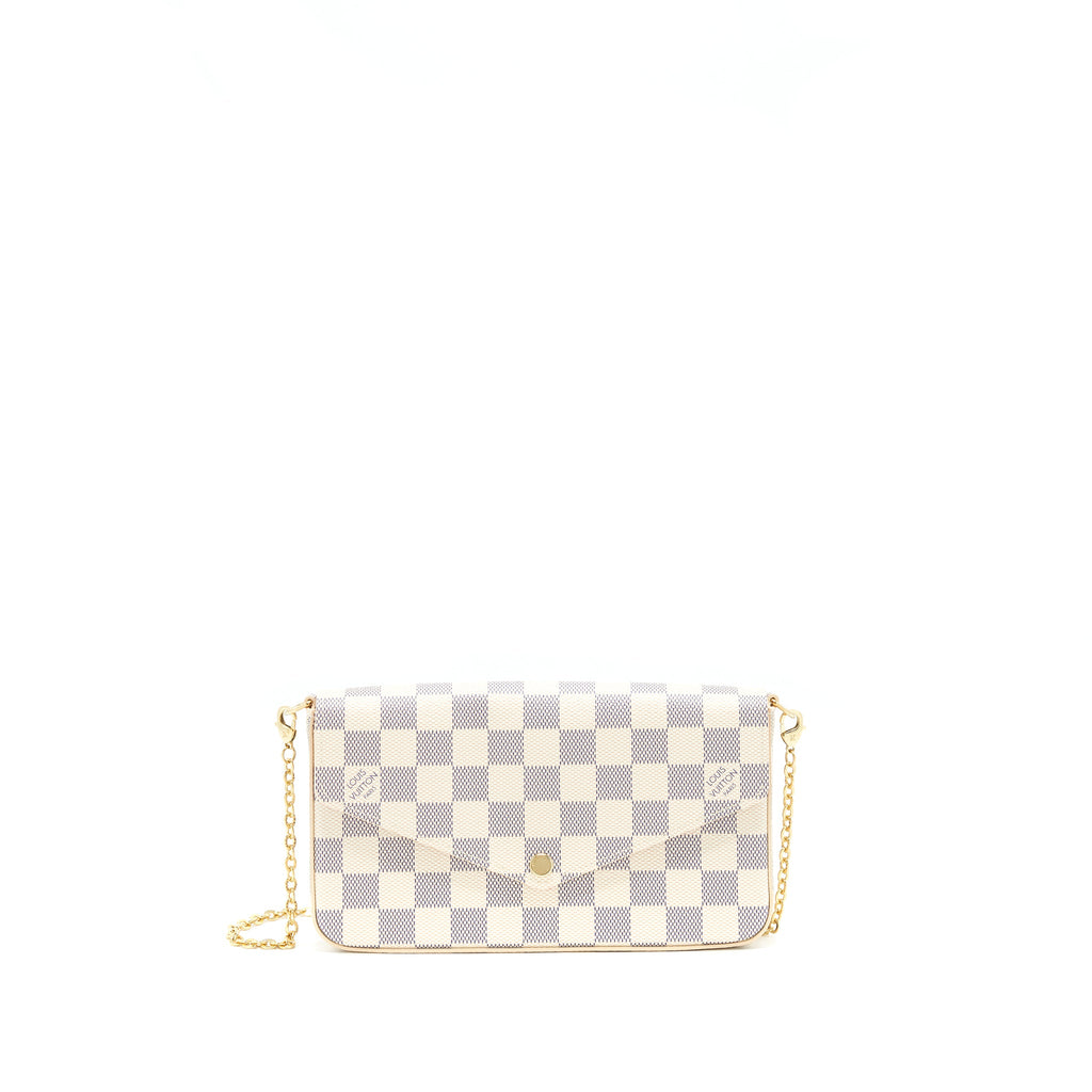 LOUIS VUITTON FELICIE POCHETTE DAMIER AZUR CANVAS