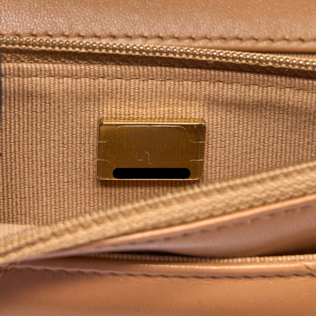 CHANEL 19 WALLET ON CHAIN LAMBSKIN CARAMEL MULTICOLOUR HARDWARE (MICROCHIP)