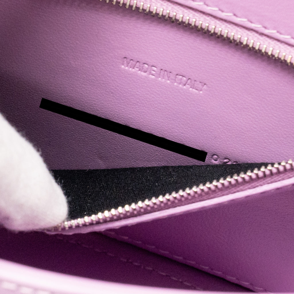 BALENCIAGA SMALL HOURGLASS BAG CALFSKIN LIGHT PURPLE SHW