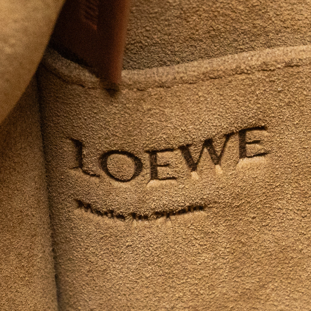 LOEWE GATE BUCKET BAG CALFSKIN BLACK / TAN GHW