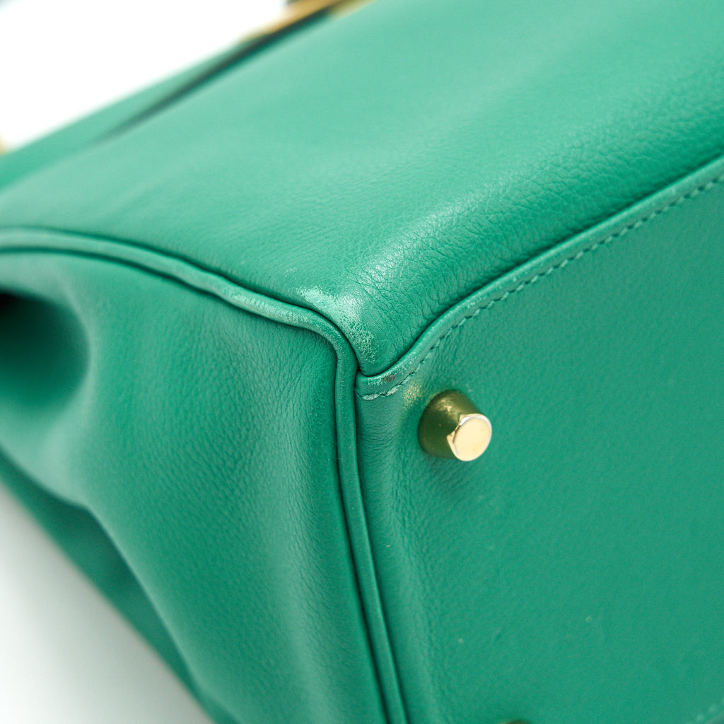 HERMES KELLY 28 EVERCOLOR U4 VERT VERTIGO GHW