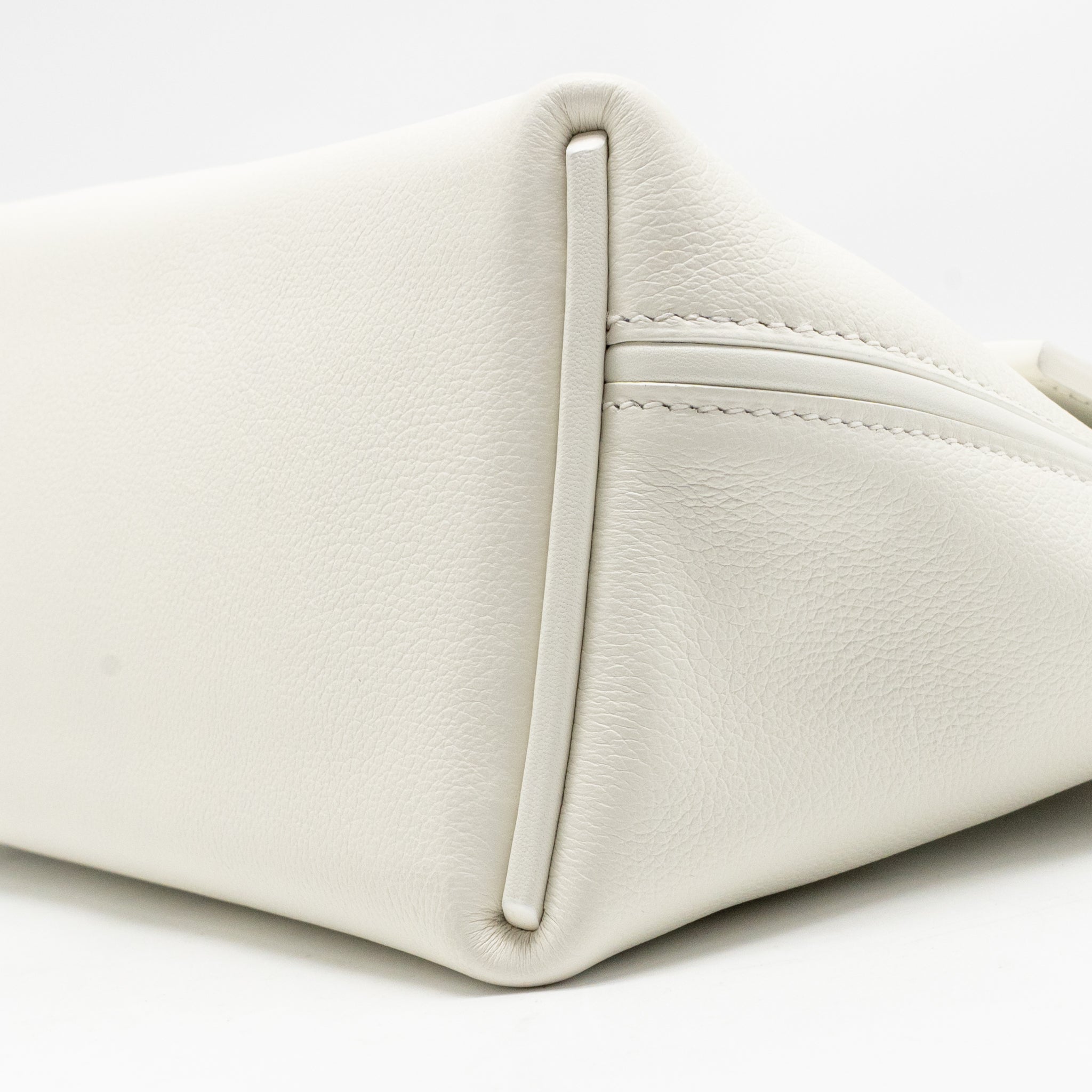 HERMES MINI 24/24 2424-21 BAG EVERCOLOR/SWIFT BLANC GHW