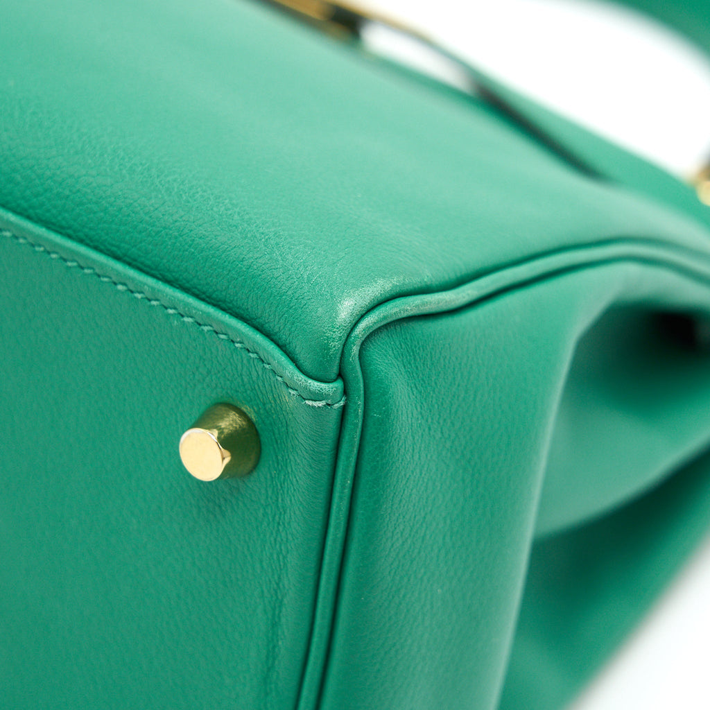 HERMES KELLY 28 EVERCOLOR U4 VERT VERTIGO GHW