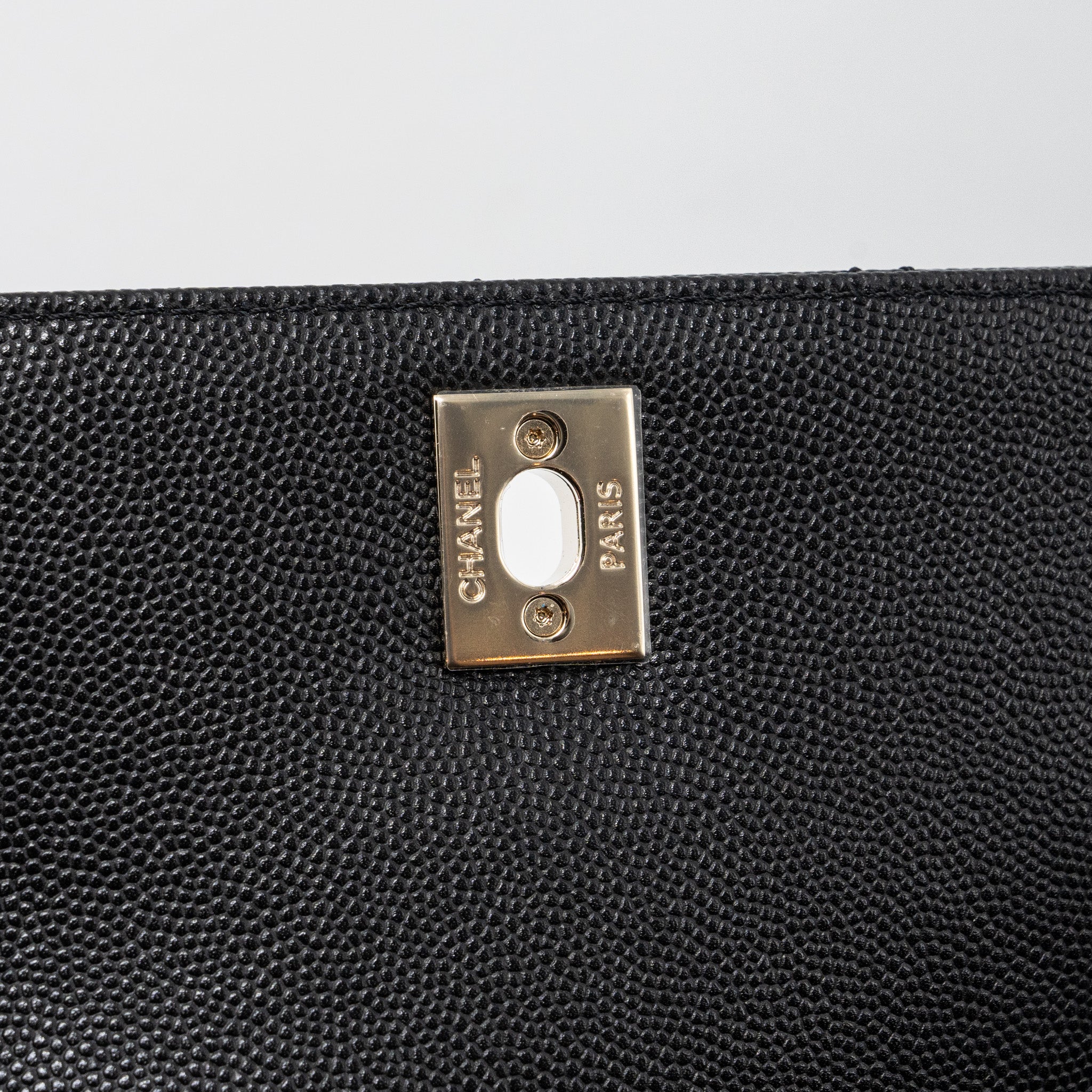 CHANEL COCO HANDLE MINI CAVIAR BLACK LGHW (MICROCHIP)