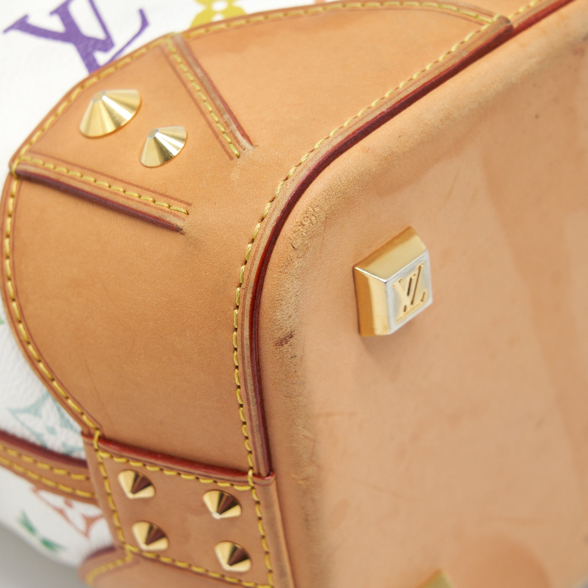 LOUIS VUITTON TOTE BAG WHITE MONOGRAM MULTICOLOUR GHW