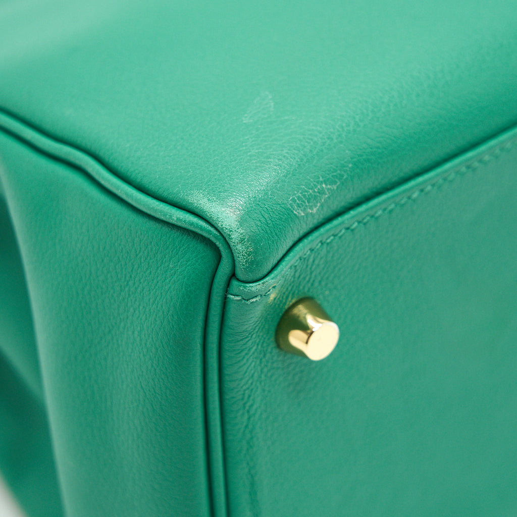 HERMES KELLY 28 EVERCOLOR U4 VERT VERTIGO GHW