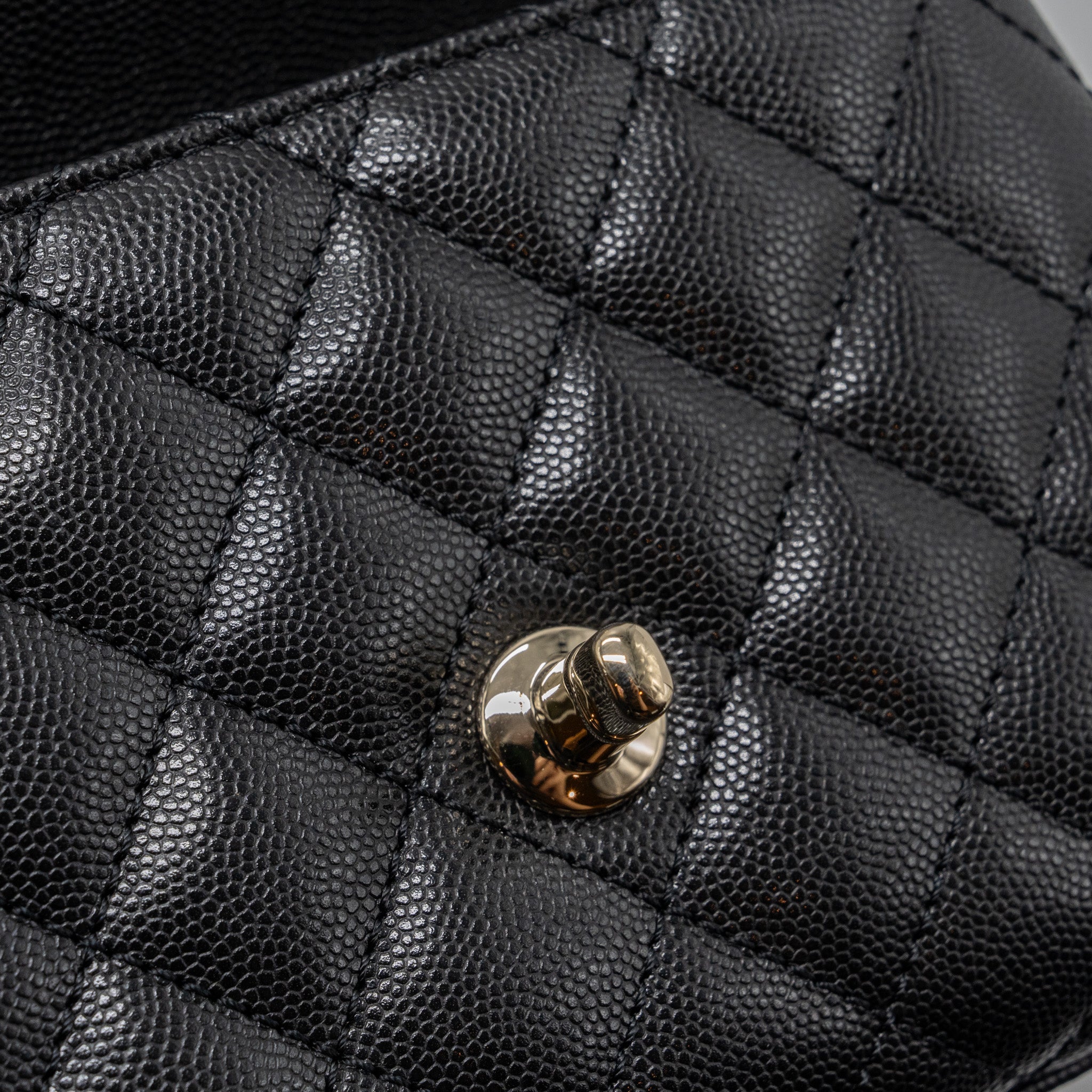 CHANEL COCO HANDLE MINI CAVIAR BLACK LGHW (MICROCHIP)