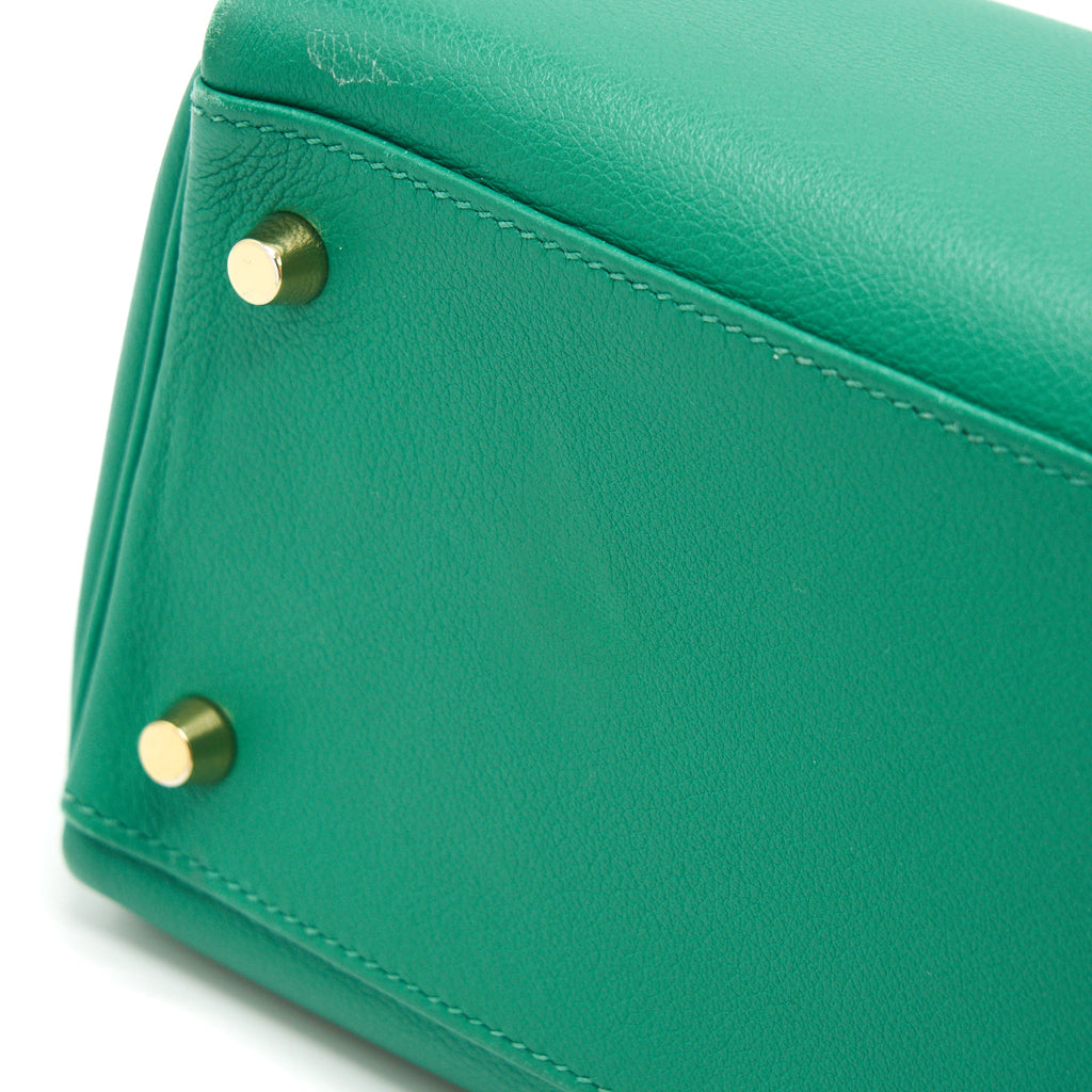 HERMES KELLY 28 EVERCOLOR U4 VERT VERTIGO GHW