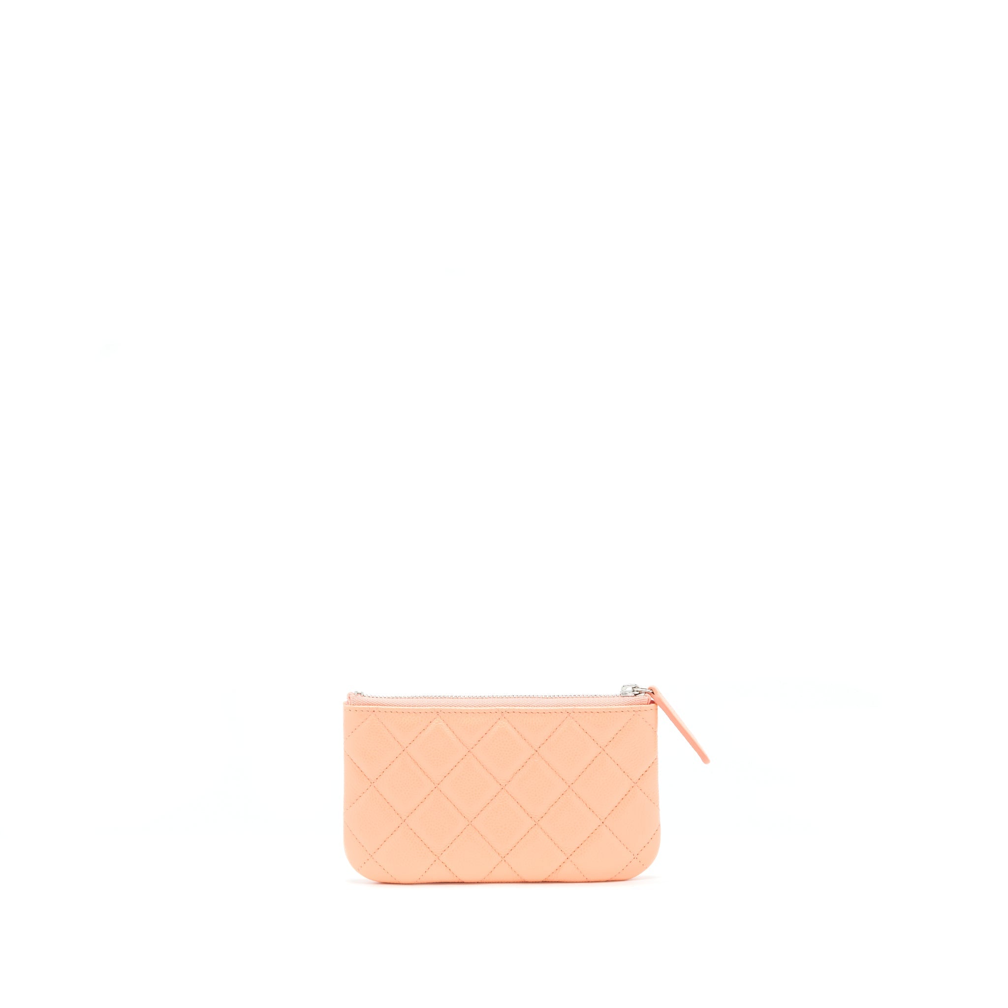 CHANEL MINI OCASE ZIP POUCH CORAL CAVIAR