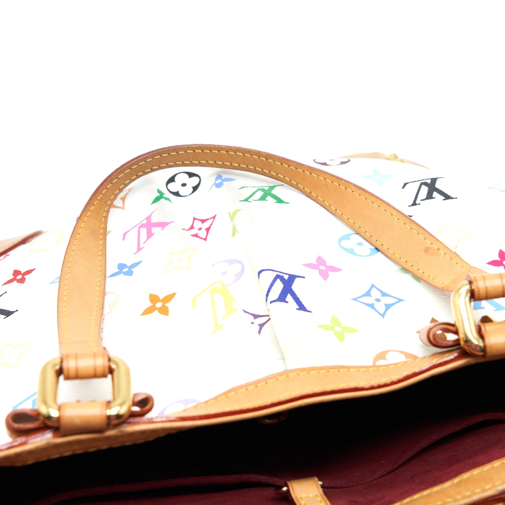 LOUIS VUITTON TOTE BAG WHITE MONOGRAM MULTICOLOUR GHW