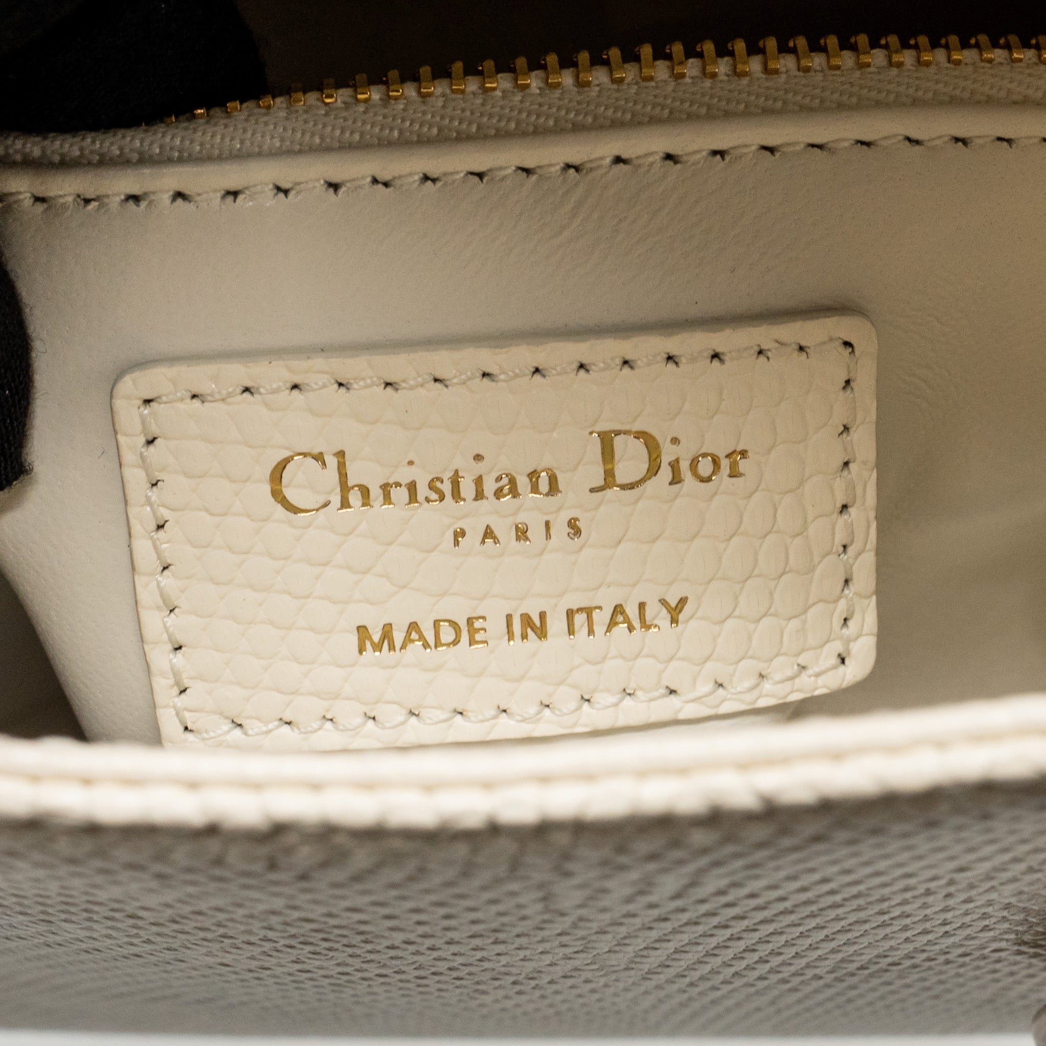 DIOR MINI LADY DIOR LIZARD WHITE LGHW
