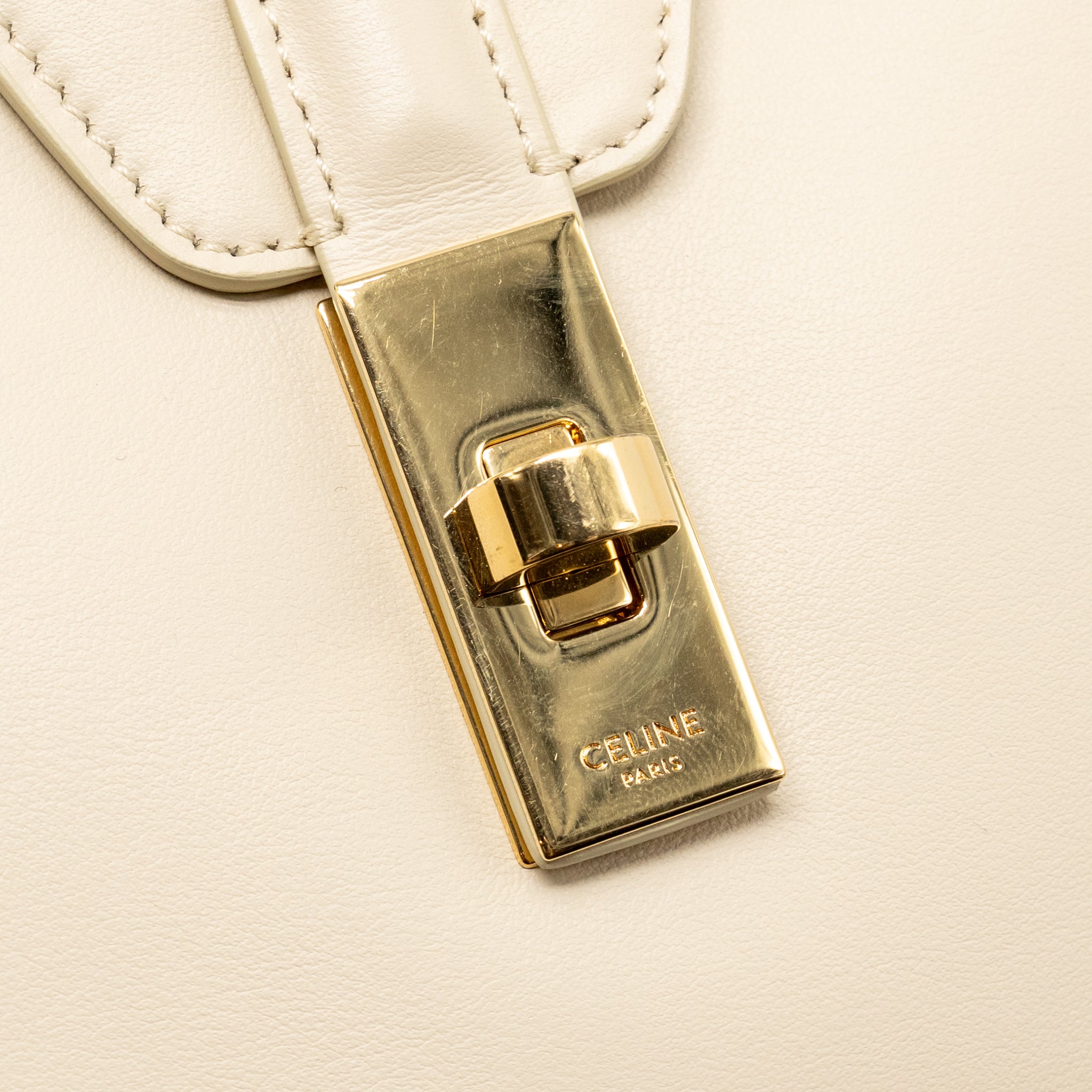 CELINE MEDIUM SOFT 16 BAG SMOOTH CALFSKIN IVORY GHW