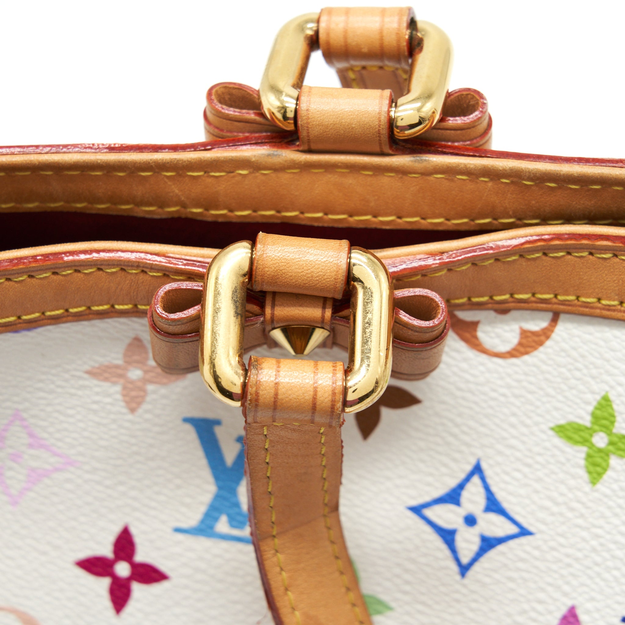 LOUIS VUITTON TOTE BAG WHITE MONOGRAM MULTICOLOUR GHW