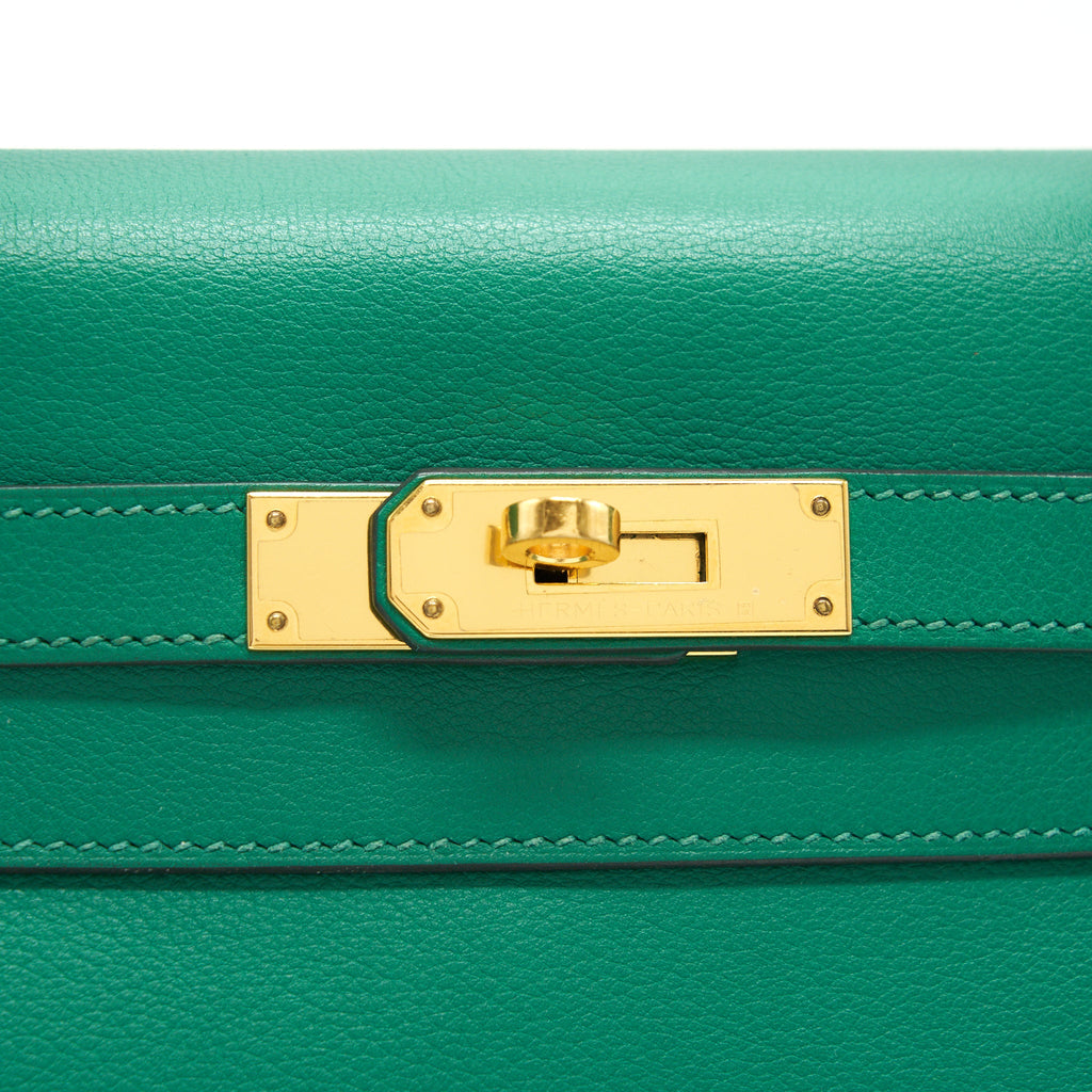 HERMES KELLY 28 EVERCOLOR U4 VERT VERTIGO GHW