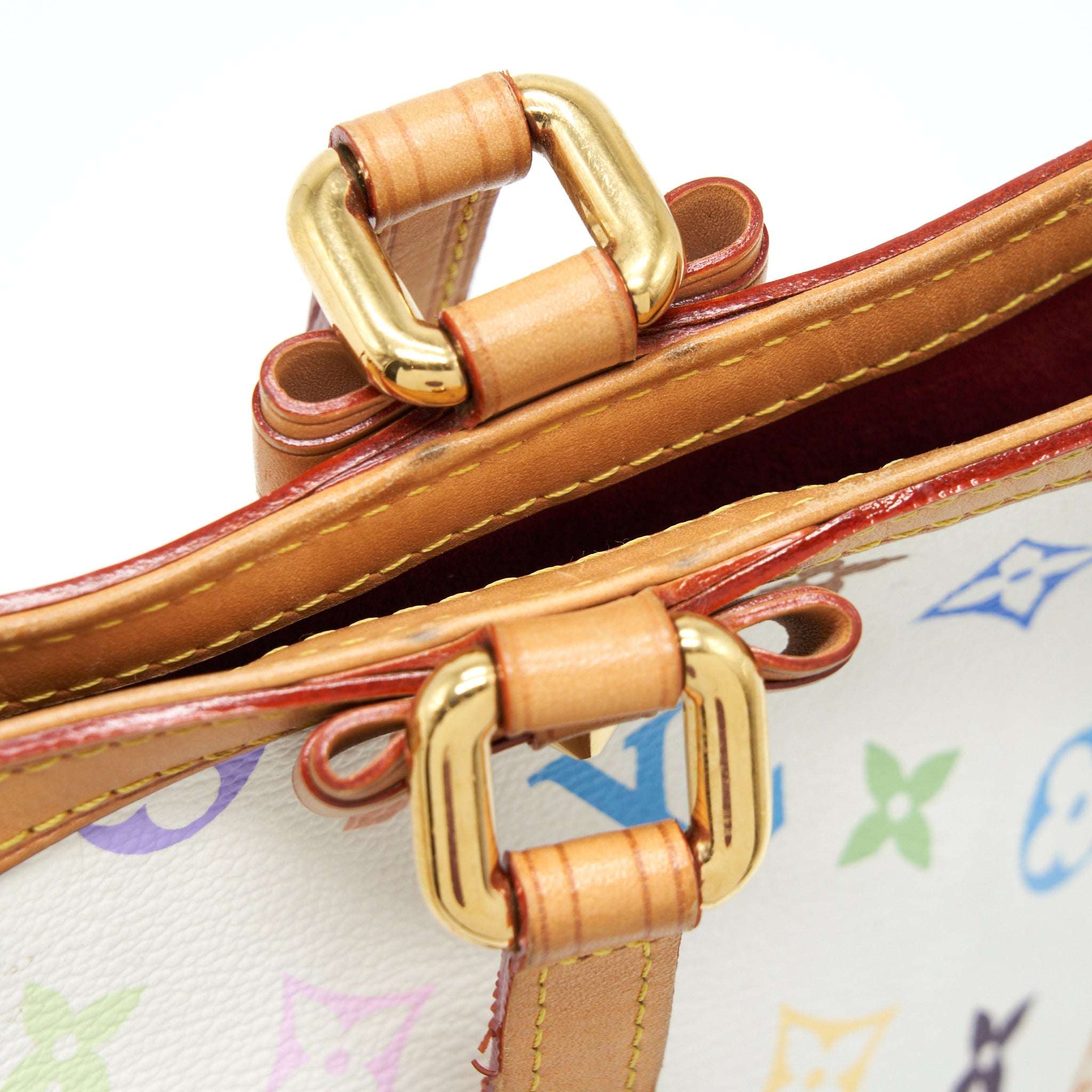 LOUIS VUITTON TOTE BAG WHITE MONOGRAM MULTICOLOUR GHW