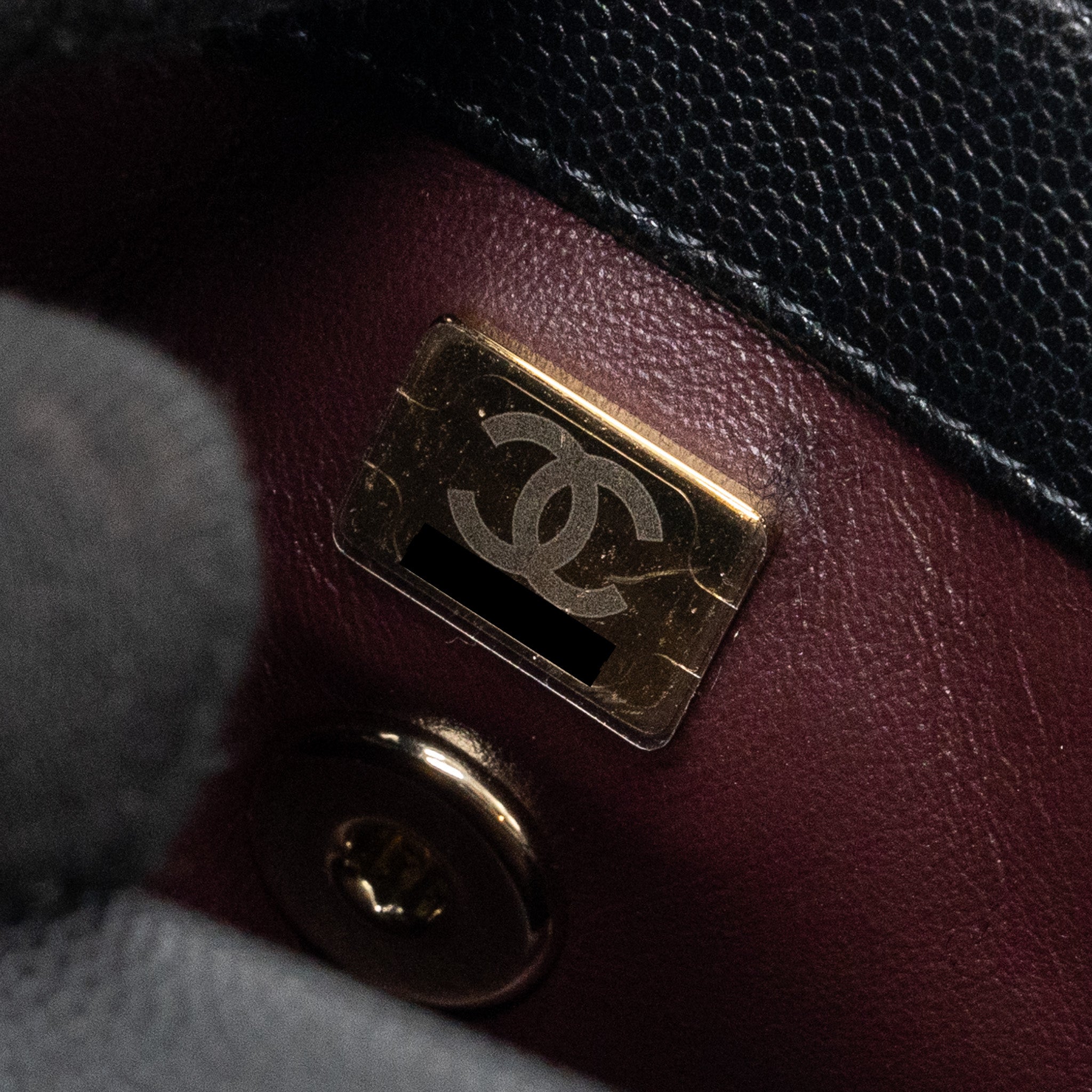 CHANEL COCO HANDLE MINI CAVIAR BLACK LGHW (MICROCHIP)