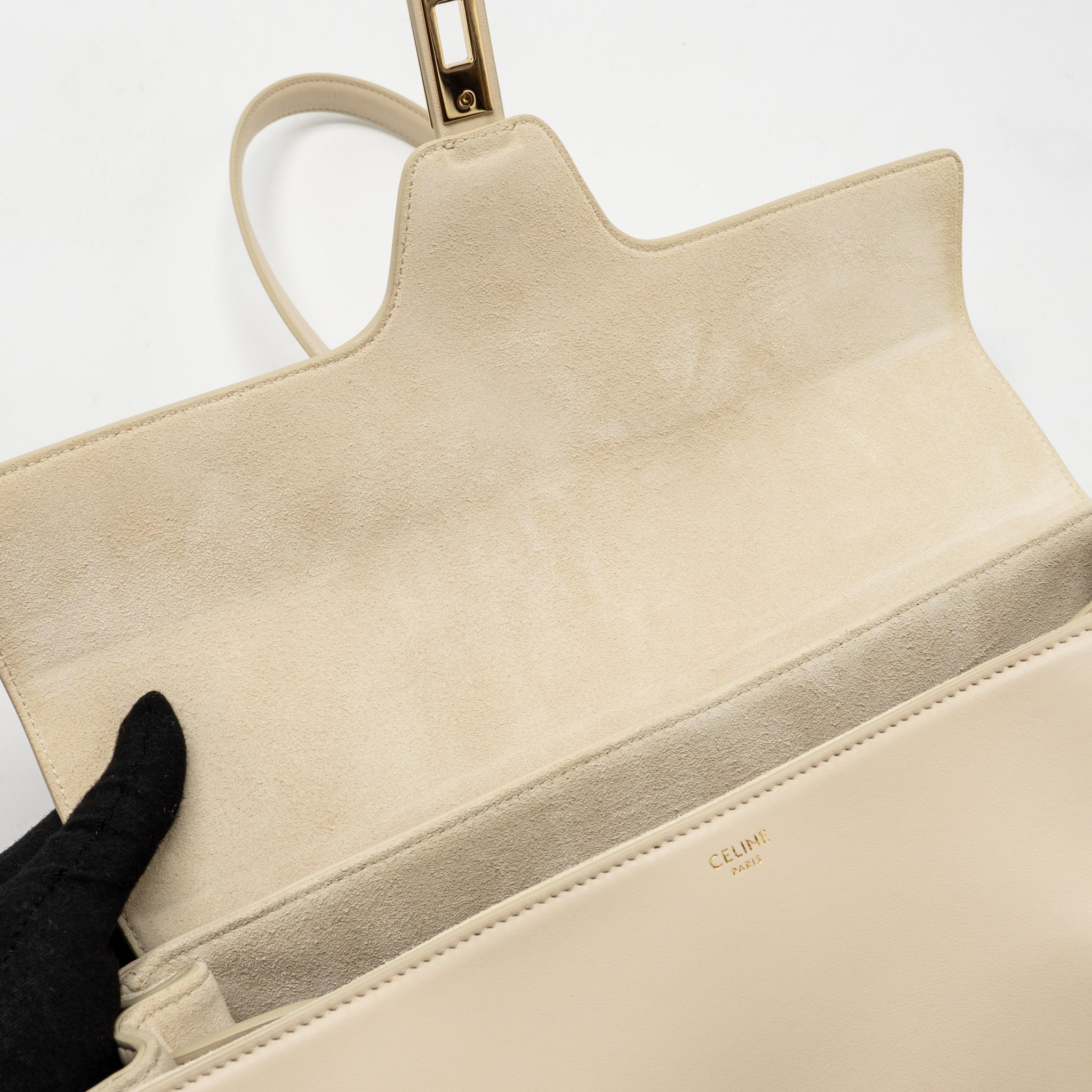 CELINE MEDIUM SOFT 16 BAG SMOOTH CALFSKIN IVORY GHW