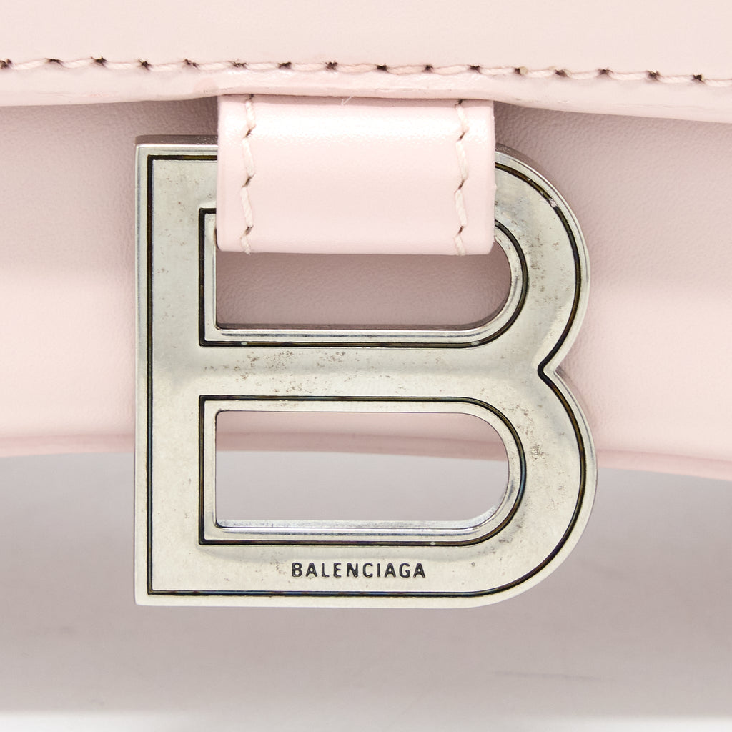 BALENCIAGA HOURGLASS S CALFSKIN PINK SHW