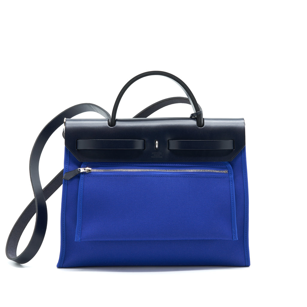 HERMES HERBAG 31 ELECTRIQUE BLUE SHW