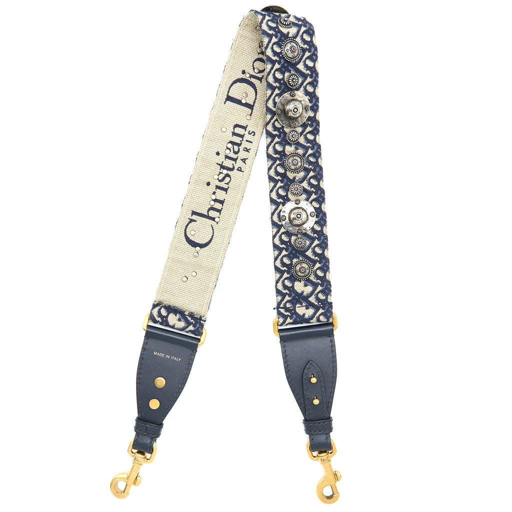 DIOR ADDICT FLAP BAG BLUE DIOR OBLIQUE JACQUARD GHW