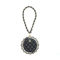 CHANEL ROUND CLUTCH WITH CHAIN LAMBSKIN BLACK LGHW