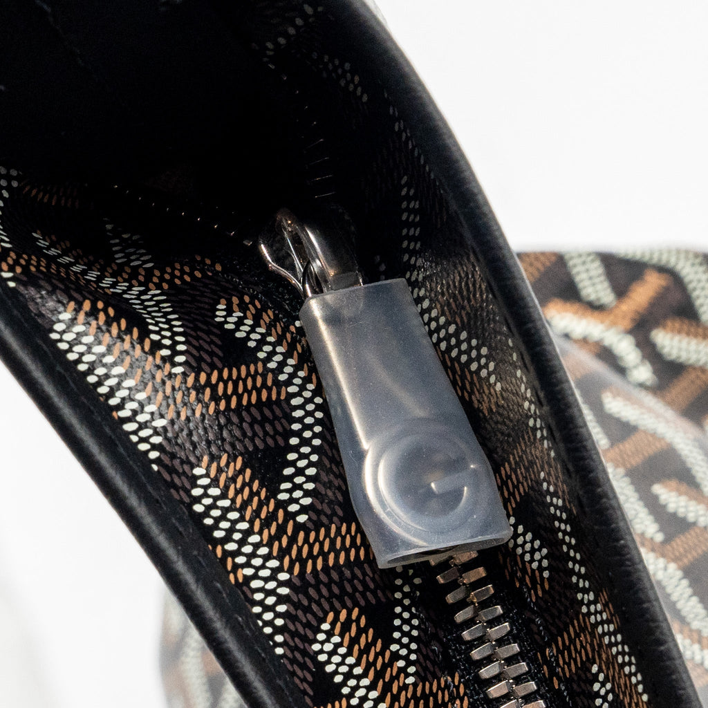 GOYARD BOHEME HOBO BAG GOYARDLINE CANVAS BLACK SHW