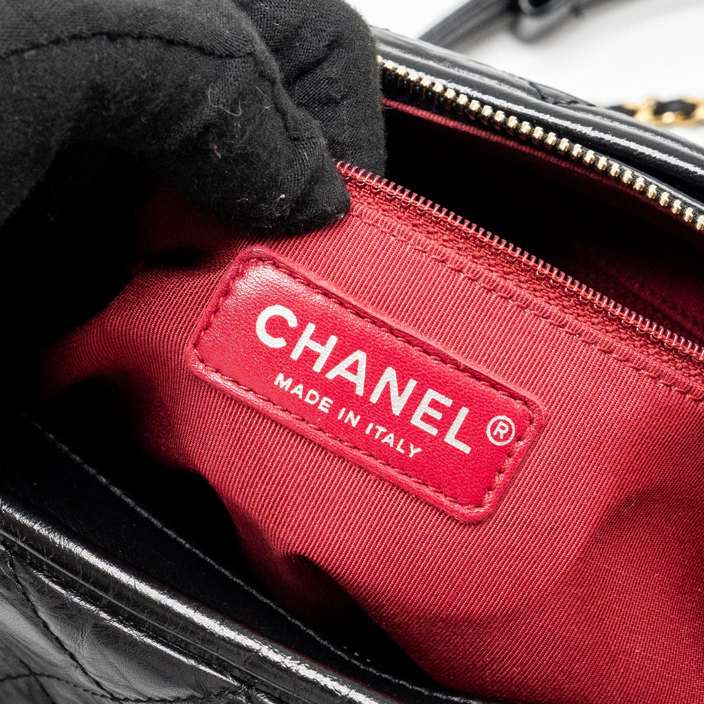 CHANEL LARGE GABRIELLE HOBO BAG CALFSKIN BLACK MULTICOLOR HARDWARE