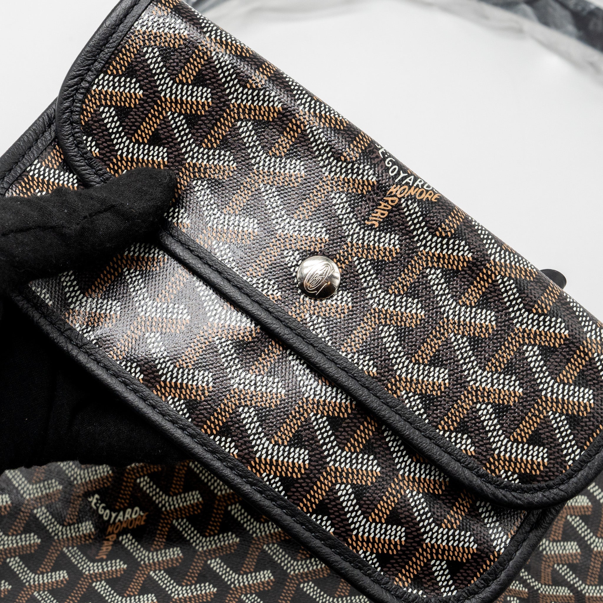 GOYARD BOHEME HOBO BAG GOYARDLINE CANVAS BLACK SHW