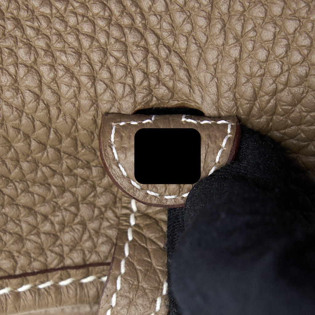 HERMES MINI EVELYNE CLEMENCE ETOUPE/BLUE INDIGO SHW