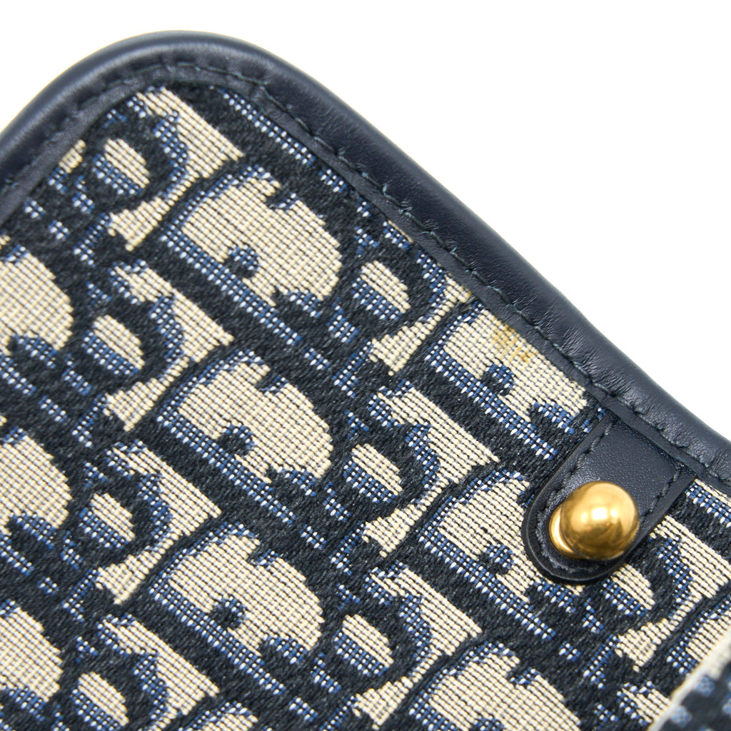 DIOR ADDICT FLAP BAG BLUE DIOR OBLIQUE JACQUARD GHW