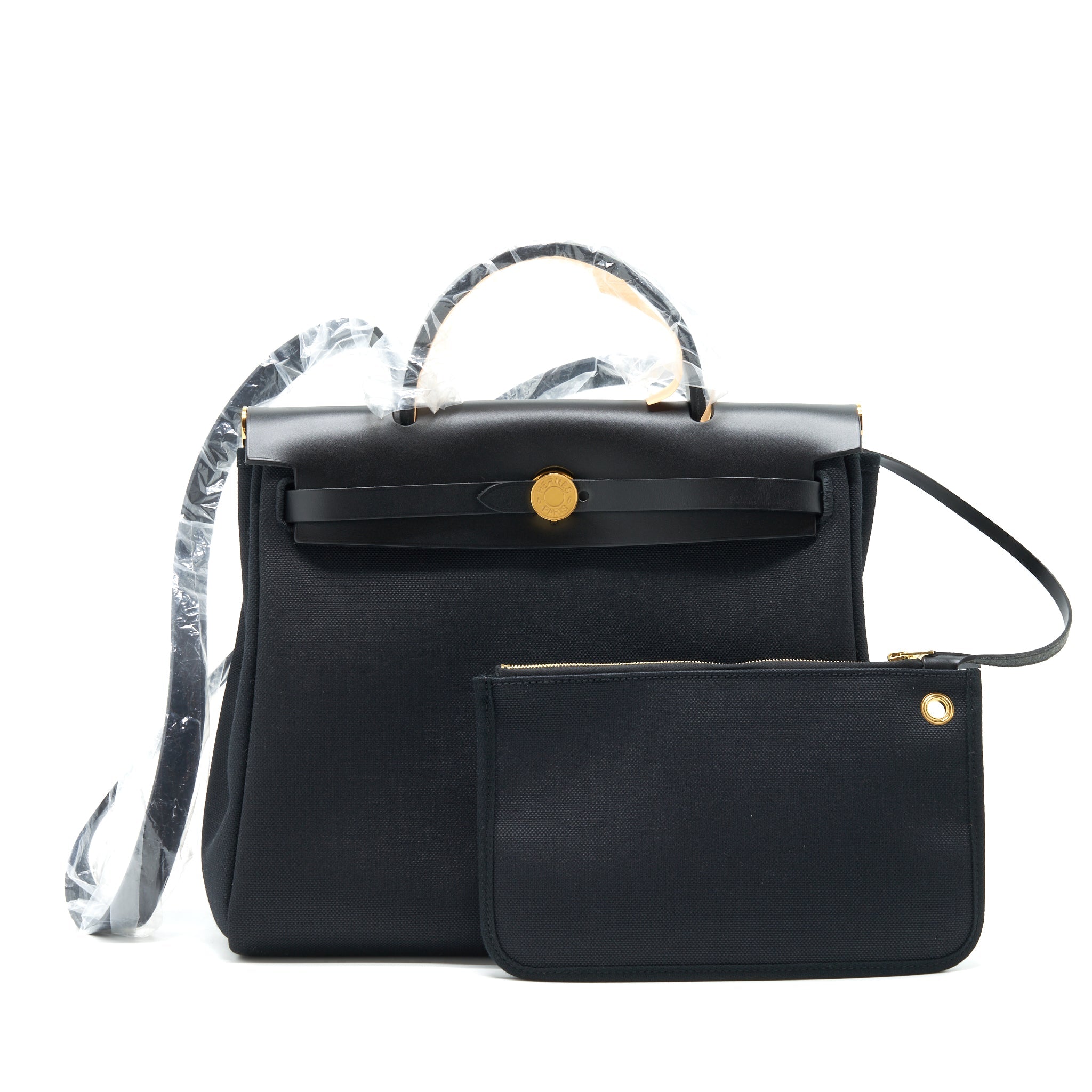 HERMES HERBAG ZIP 31 BAG BLACK GHW