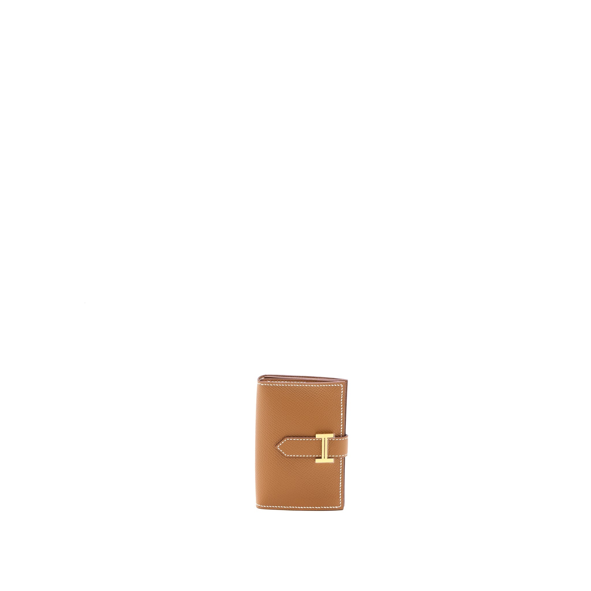HERMES BEARN CARD HOLDER EPSOM GOLD GHW
