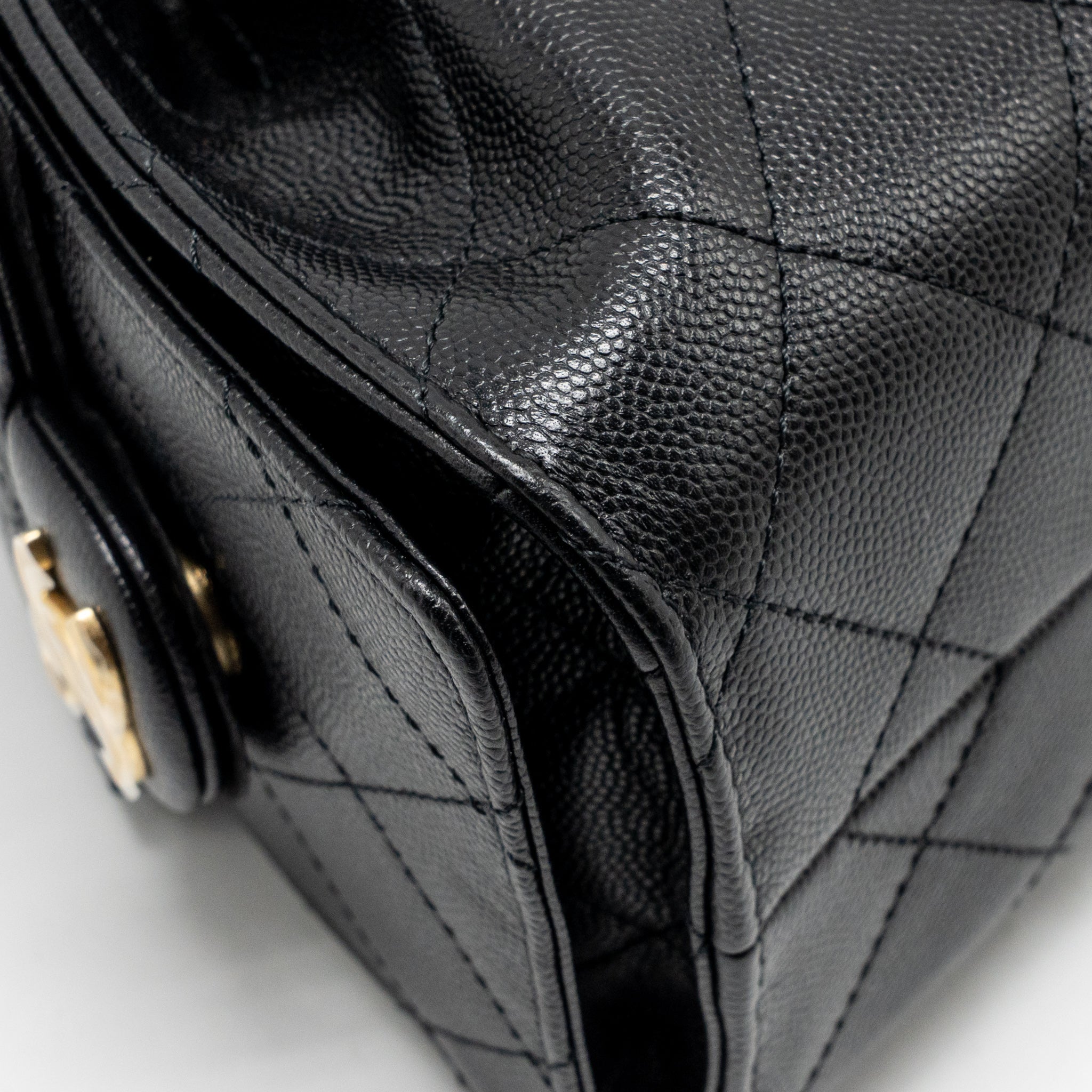 CHANEL MINI 25 BAG CAVIAR BLACK GHW (MICROCHIP)