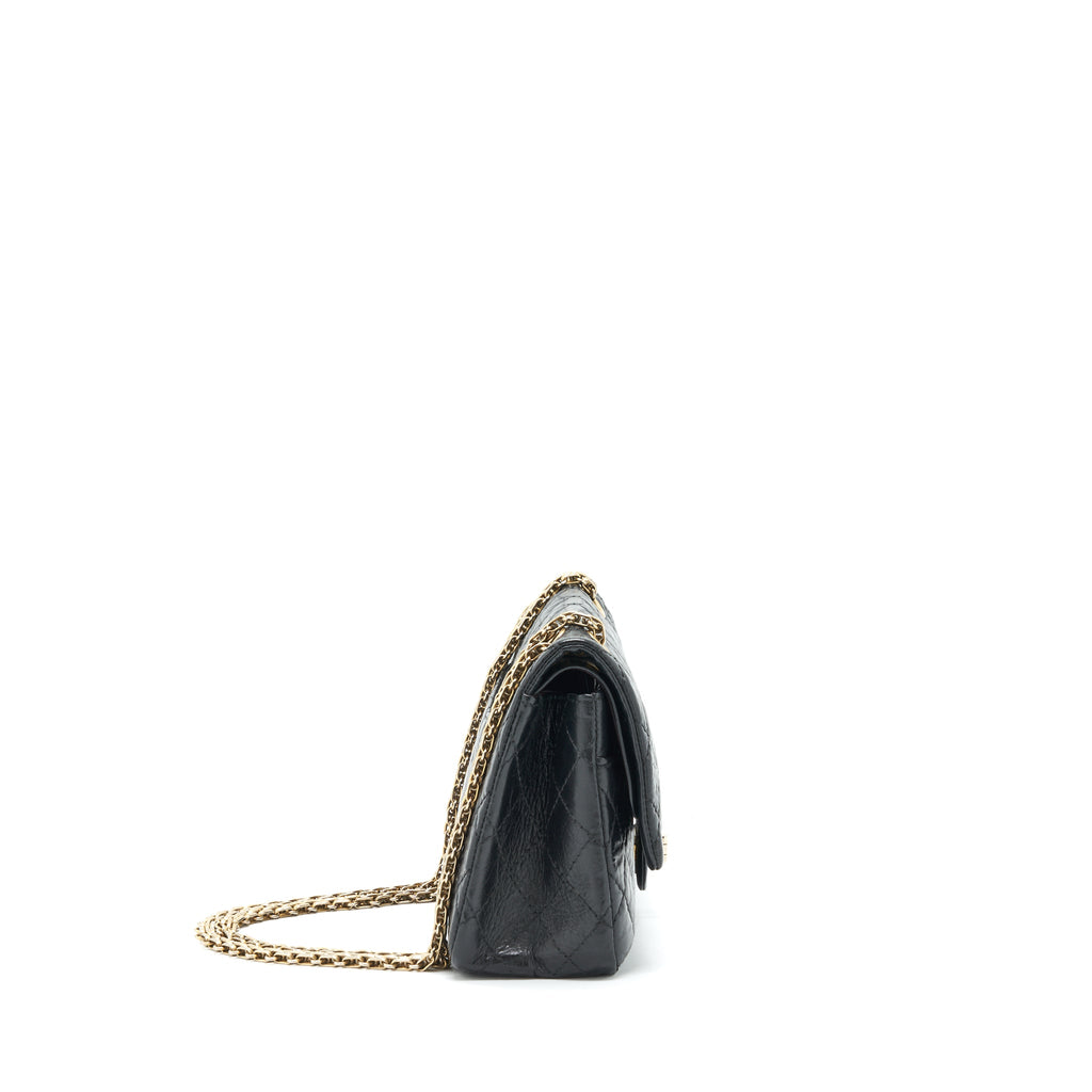 CHANEL SMALL REISSUE 2.55 HANDBAG BLACK GHW