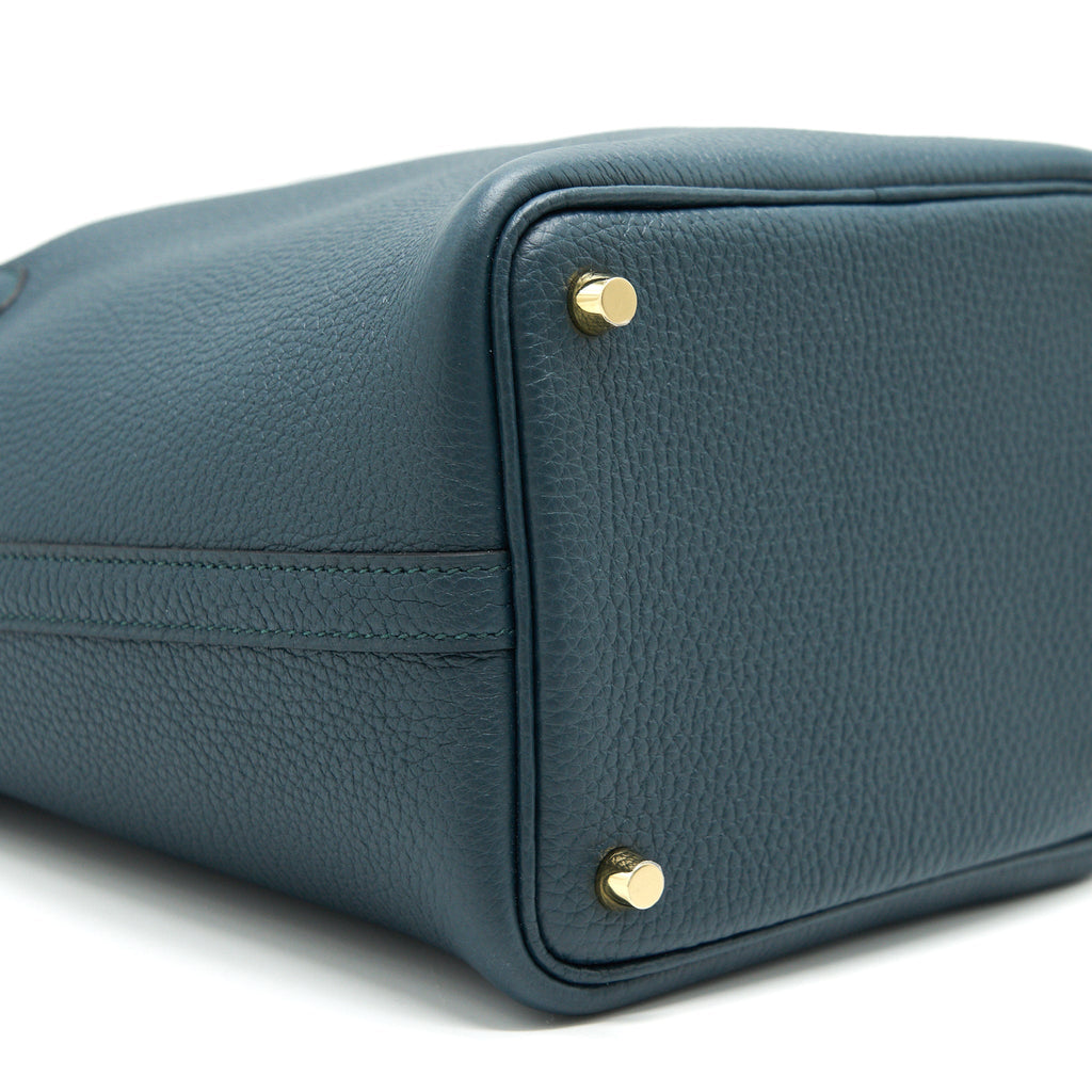 HERMES PICOTIN 18 LOCK BAG VERT CYPRES WITH GHW