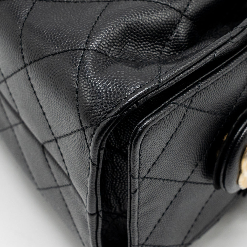 CHANEL MINI 25 BAG CAVIAR BLACK GHW (MICROCHIP)