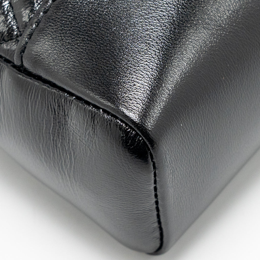 CHANEL 25P MINI 31 BAG SHINY LAMBSKIN BLACK LGHW (MICROCHIP)