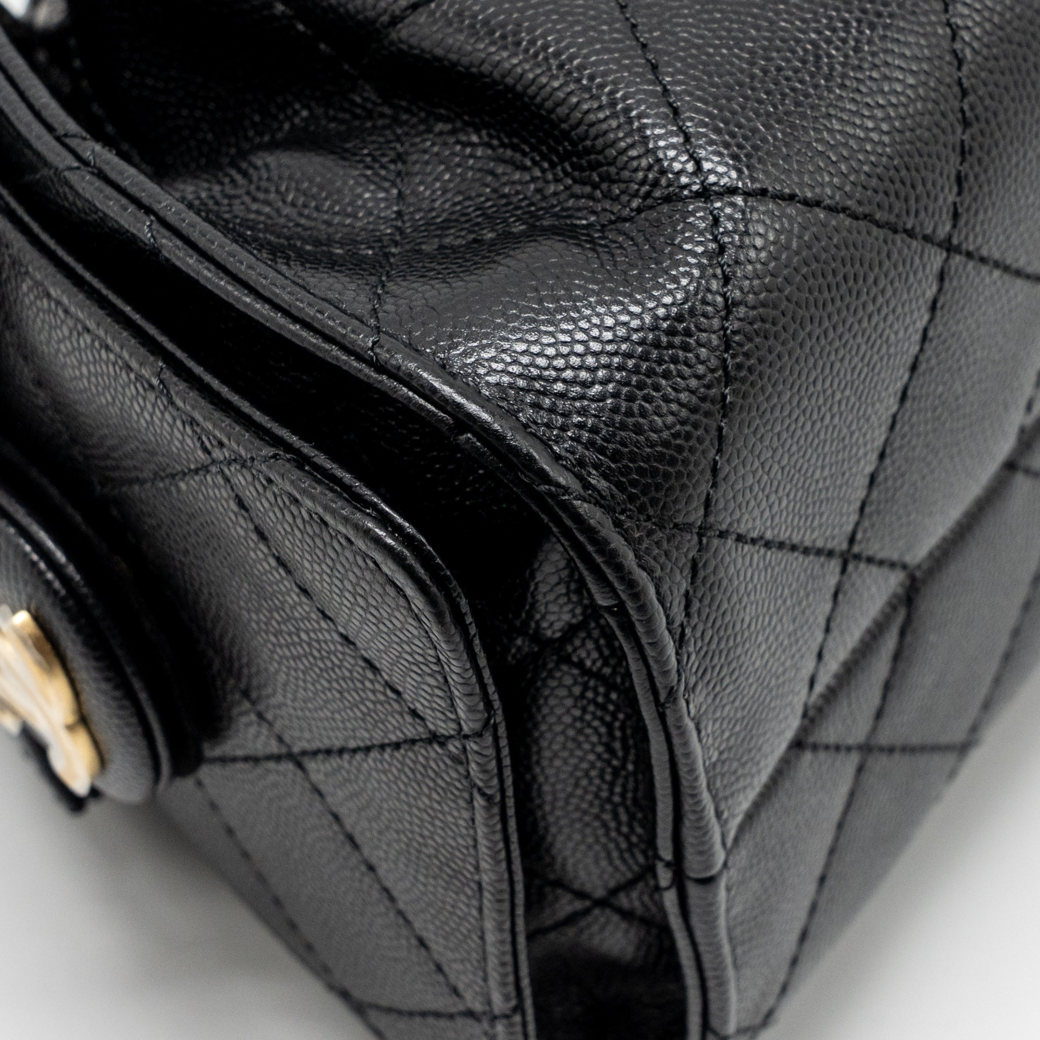 CHANEL MINI 25 BAG CAVIAR BLACK GHW (MICROCHIP)