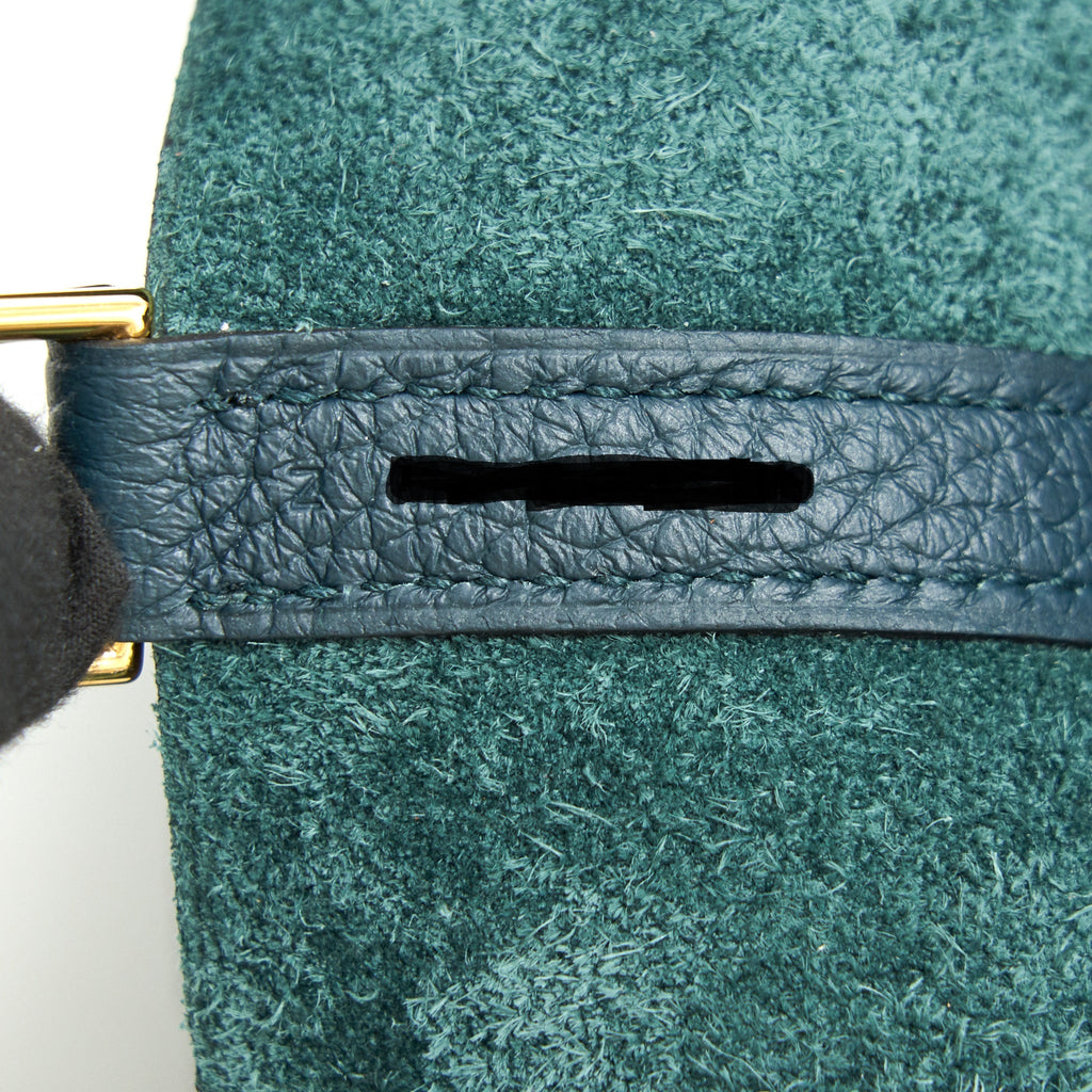 HERMES PICOTIN 18 LOCK BAG VERT CYPRES WITH GHW